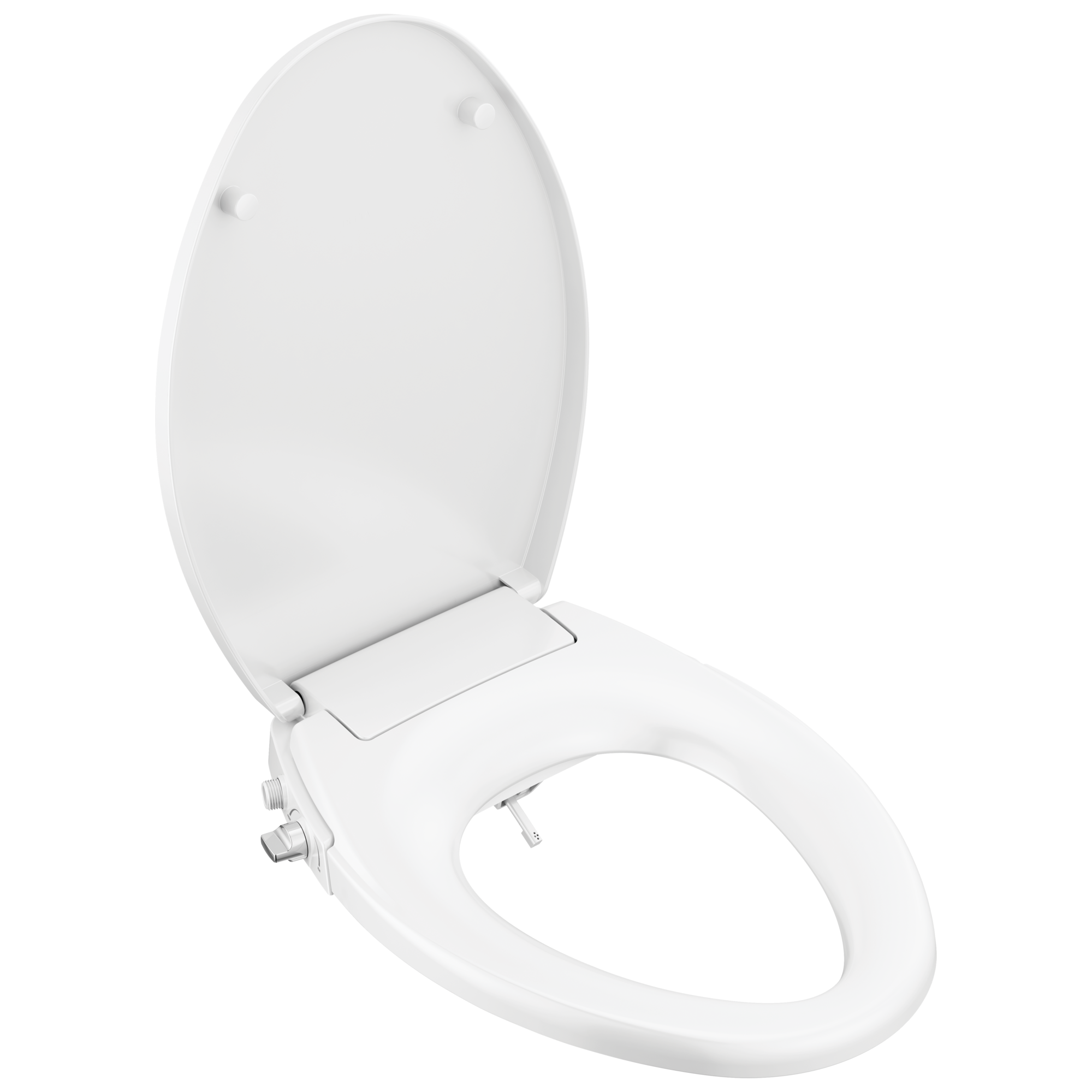 Asiento de Bidé de Plástico Blanco Alargado con Cierre Suave Manual Delta Refresh