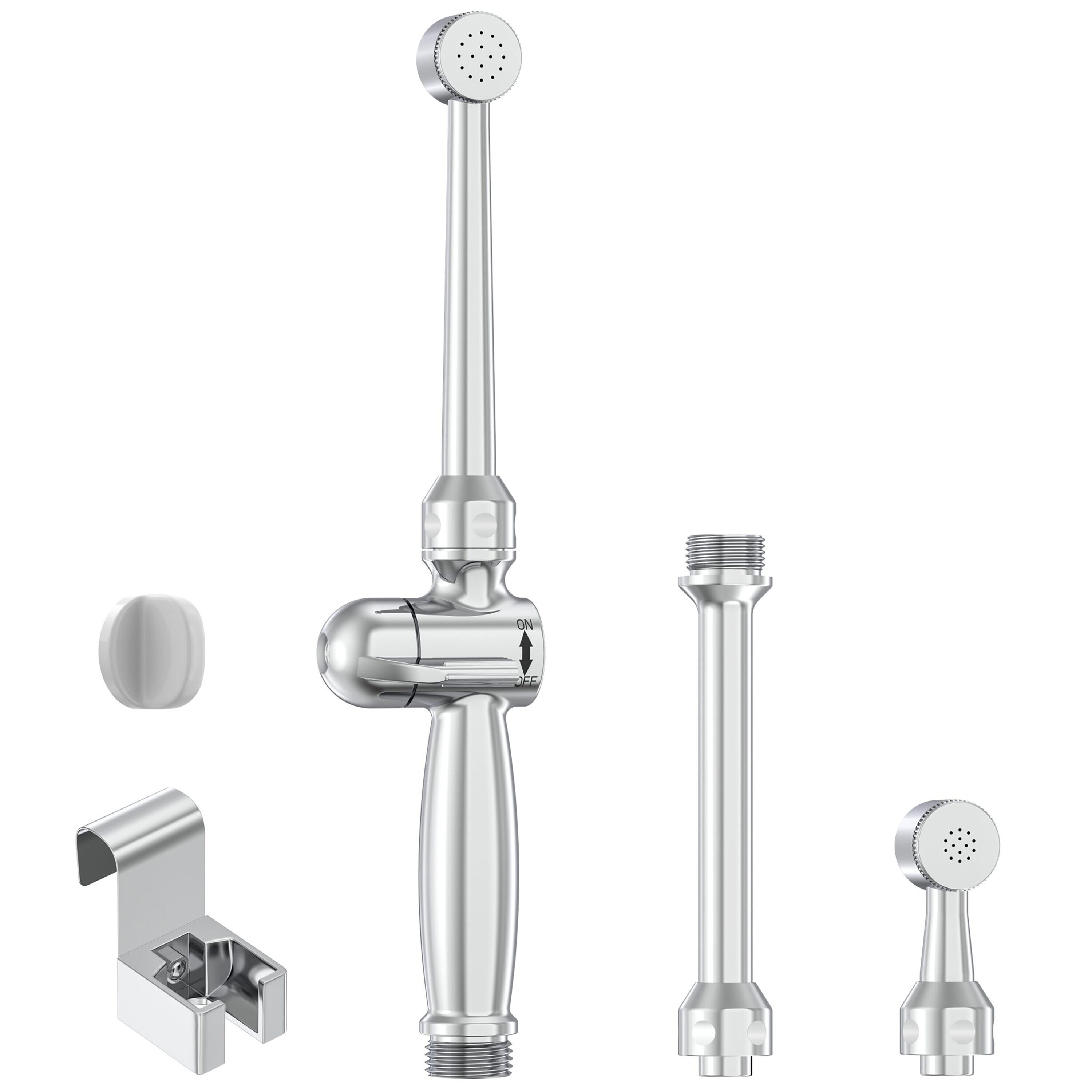 Rociador de bidet portátil montado en el inodoro Aquaus Chrome ABT-360 BRASS