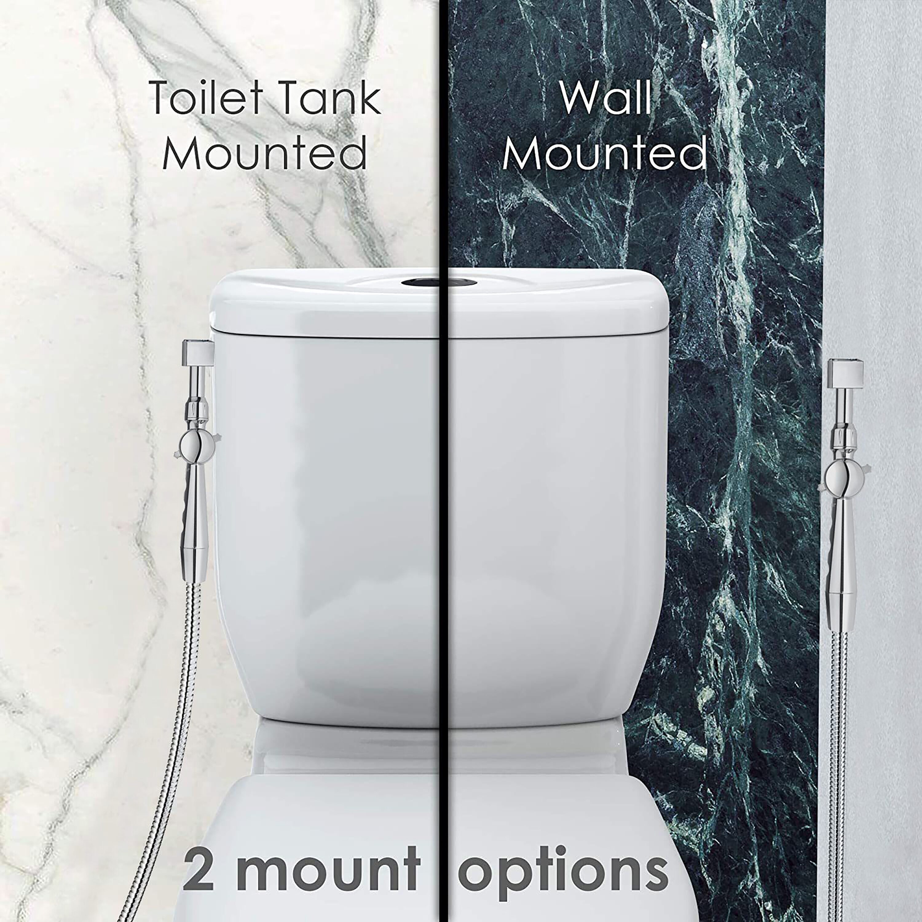 Rociador de bidet portátil montado en el inodoro Aquaus Chrome ABT-360 BRASS