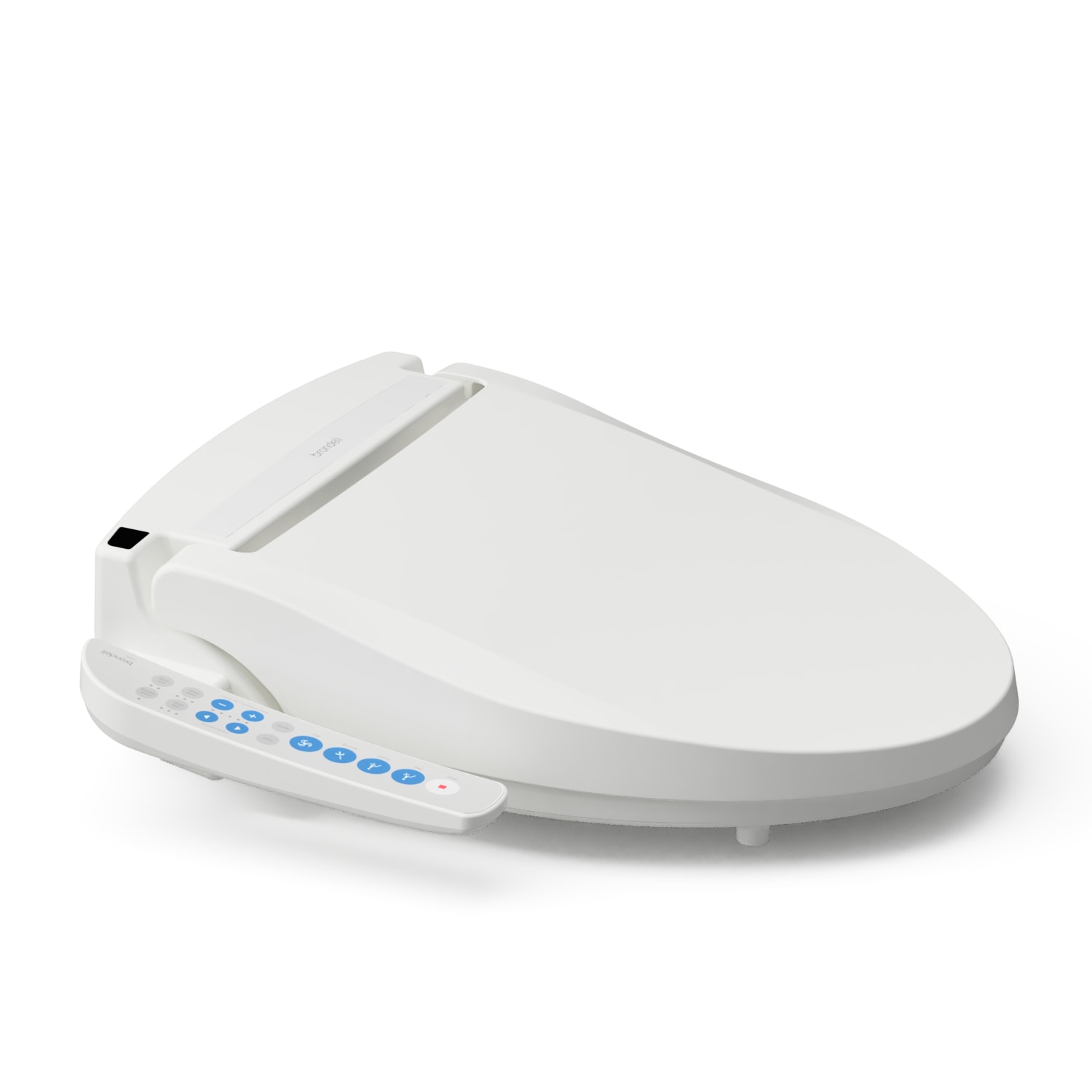 Asiento de Bidet con Cierre Suave Elongado y Calentado en Plástico Blanco de Brondell LES512-EW