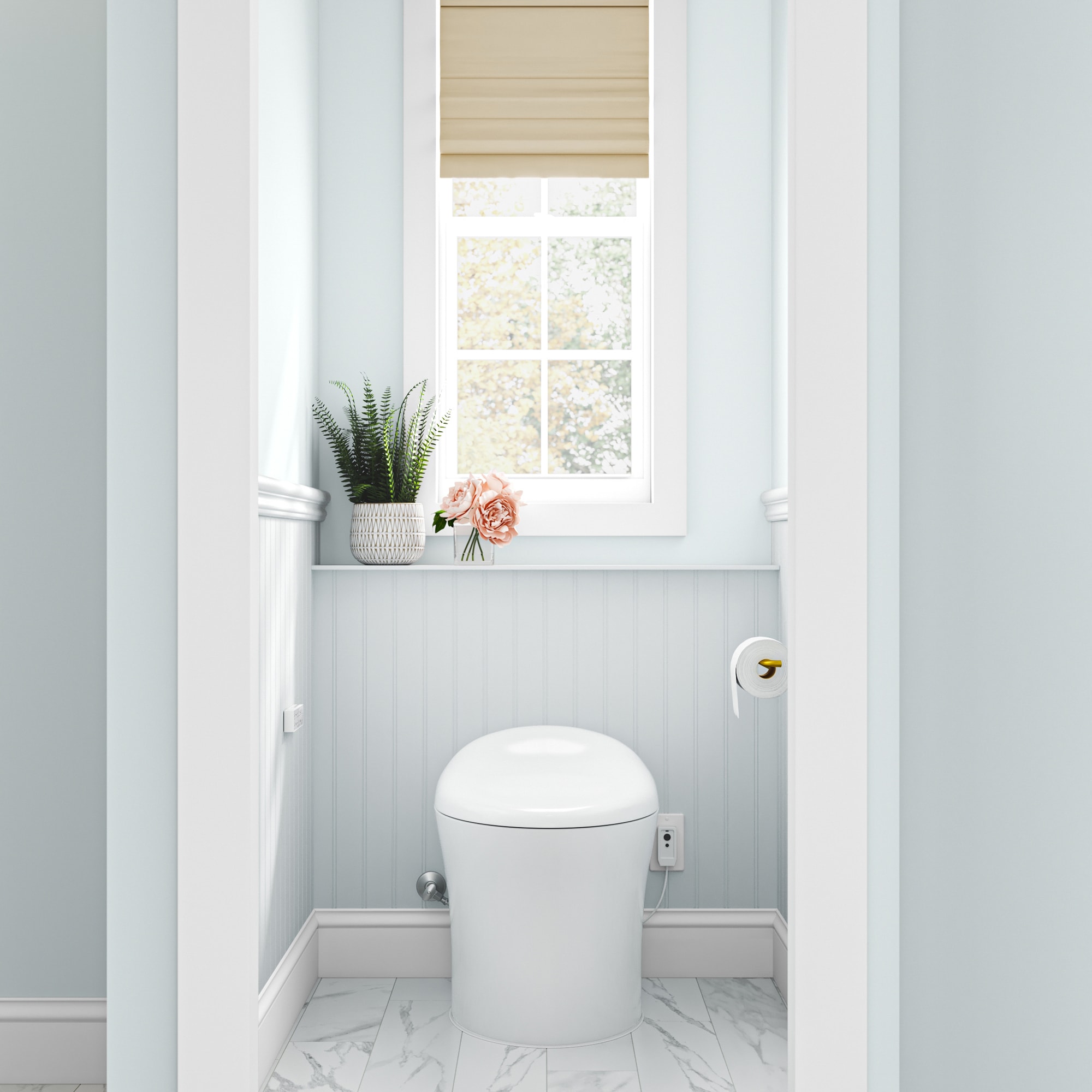Bidet para Inodoro Color Blanco de Altura Estándar, Alargado, de Cierre Suave Inteligente de una Sola Pieza con Etiqueta WaterSense de 1.28 GPF y descarga de 12 pulgadas.