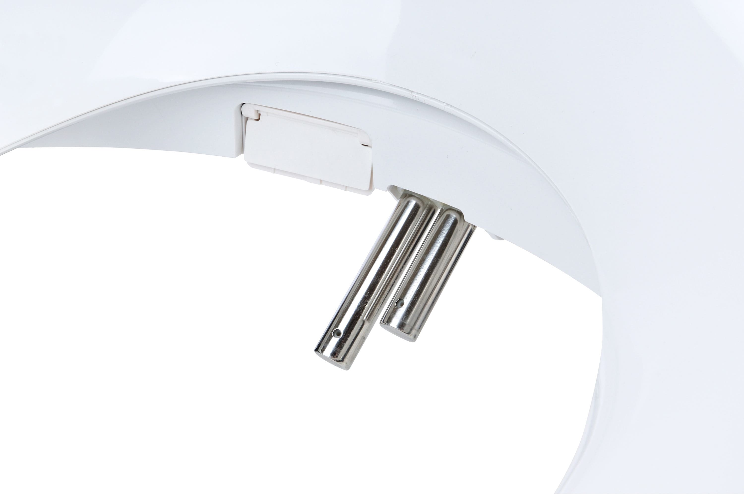 Asiento de Inodoro con Bidé Calentado de Cierre Suave al Tacto en Blanco de Plástico Elongado Brondell Swash 1000