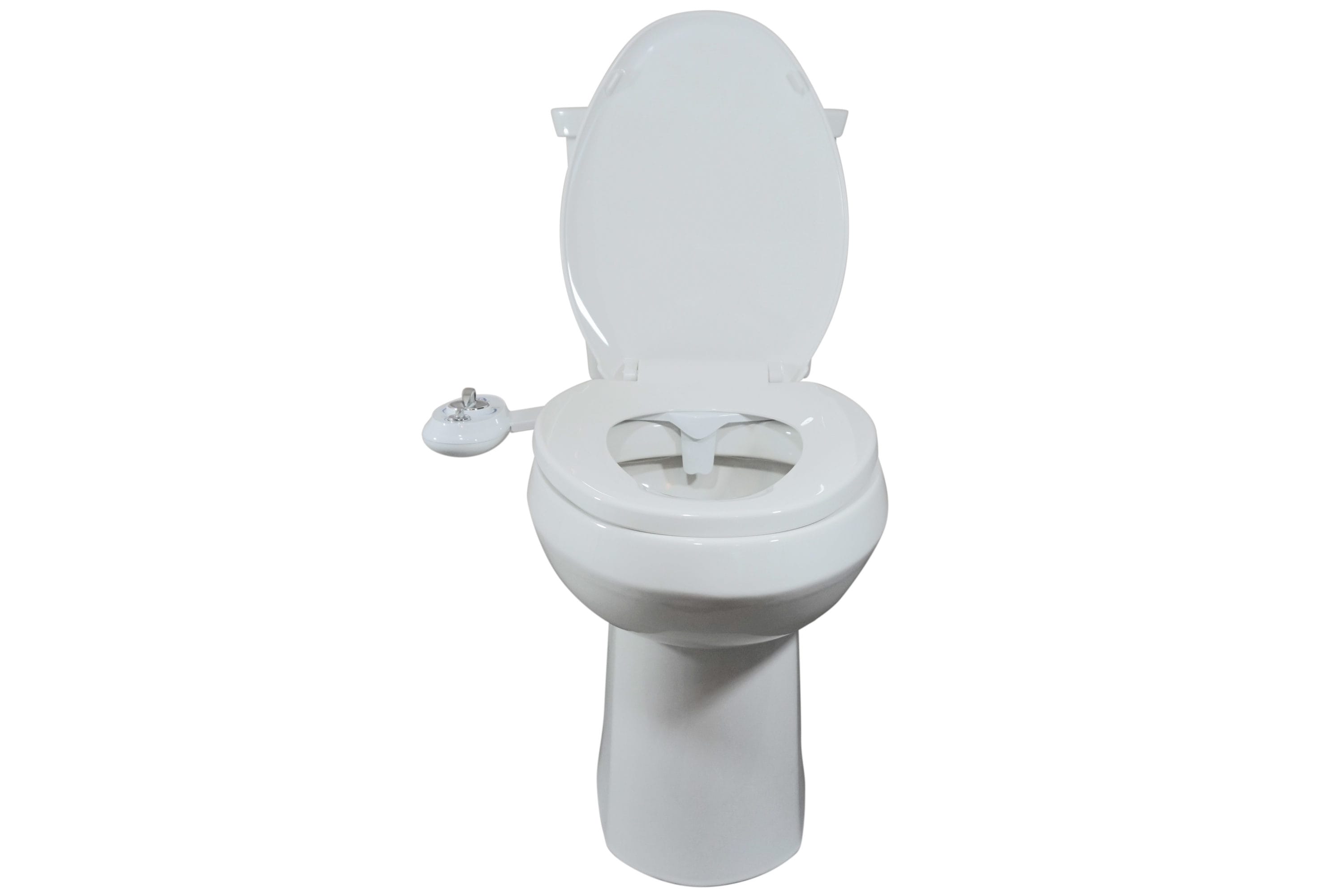 Bidet de Lujo Boss con Doble Boquilla No Eléctrico, Adjunto Autolimpiante (Blanco y Azul) LW