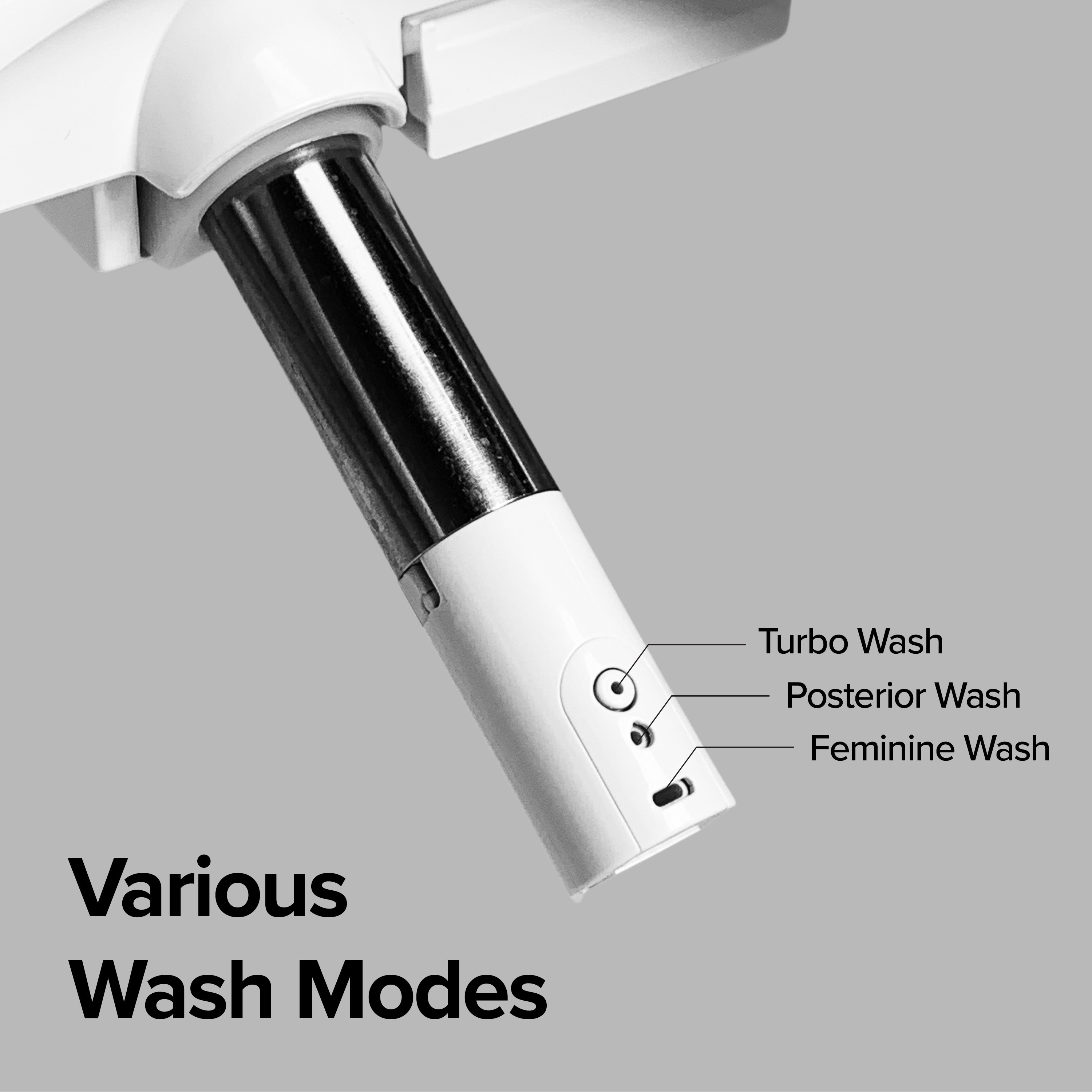 Asiento de inodoro bidet eléctrico calentado SmartBidet plástico blanco alargado con cierre suave SB-110.