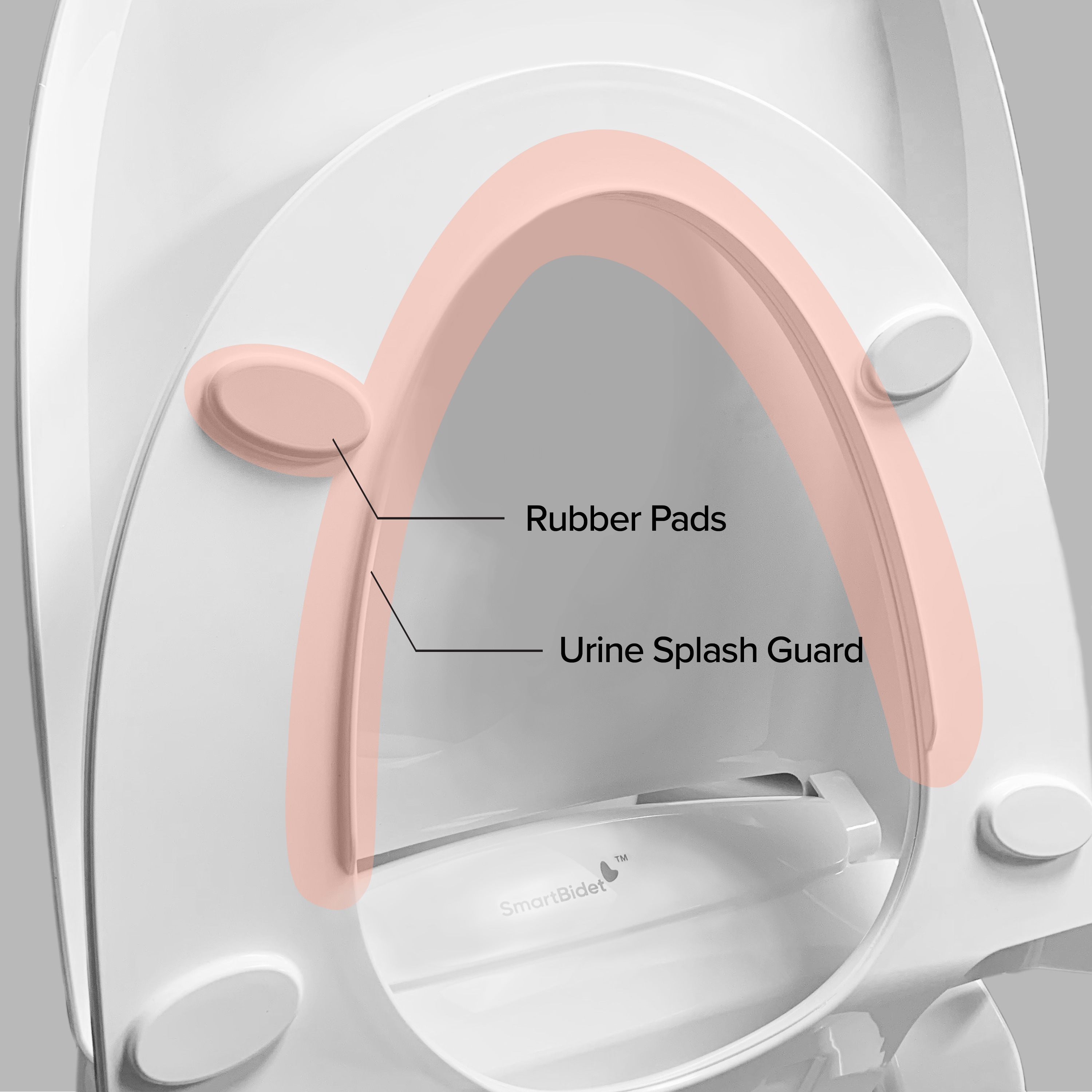 Asiento de inodoro bidet eléctrico calentado SmartBidet plástico blanco alargado con cierre suave SB-110.