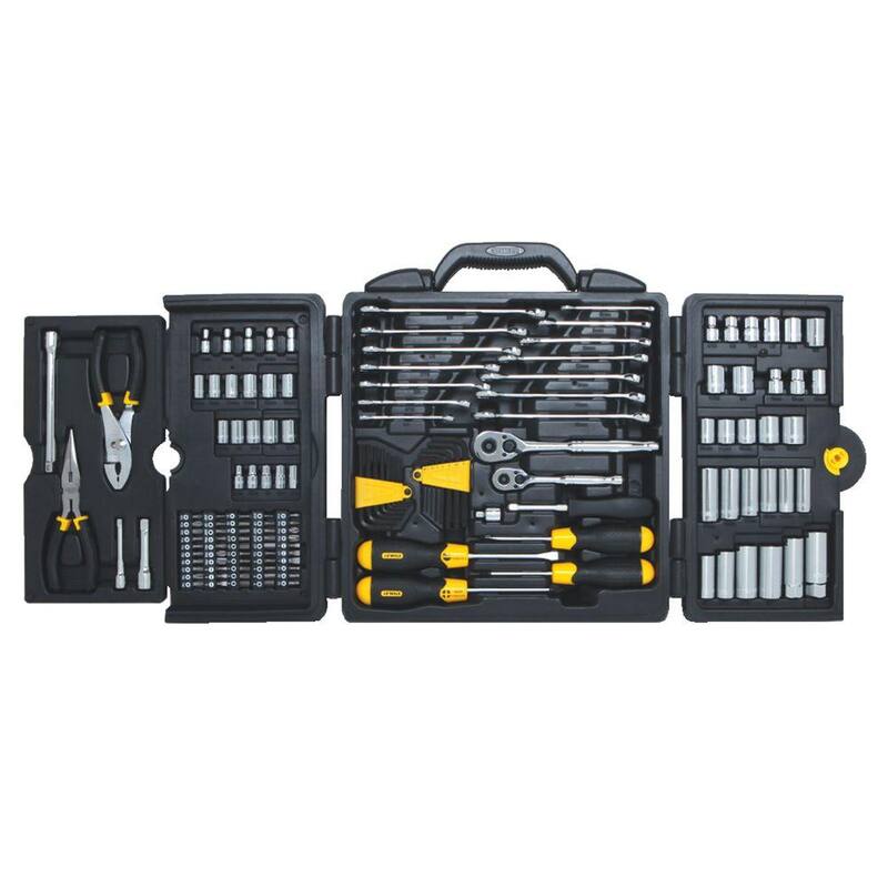 Juego de herramientas mecánicas SAE Stanley de 1/4 in. & 3/8 in. (150 piezas) - 97-543