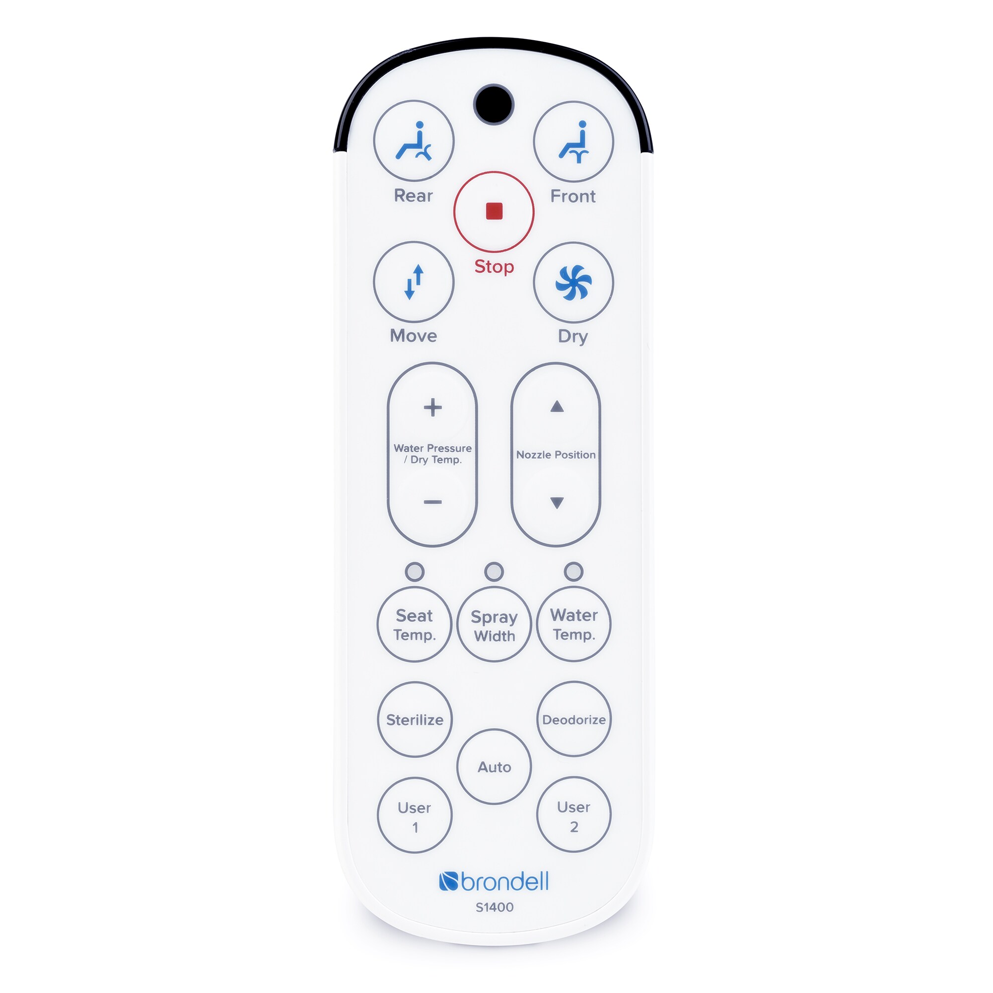 Asiento de Bidé Caliente de Plástico Blanco Redondo con Cierre Suave Brondell Swash 1400