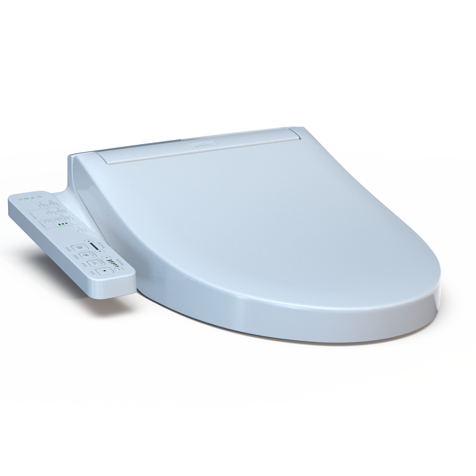 Asiento de Inodoro con Bidet Calentado de Plástico Algodón Blanco y Cierre Suave Elongado de TOTO SW3024-01