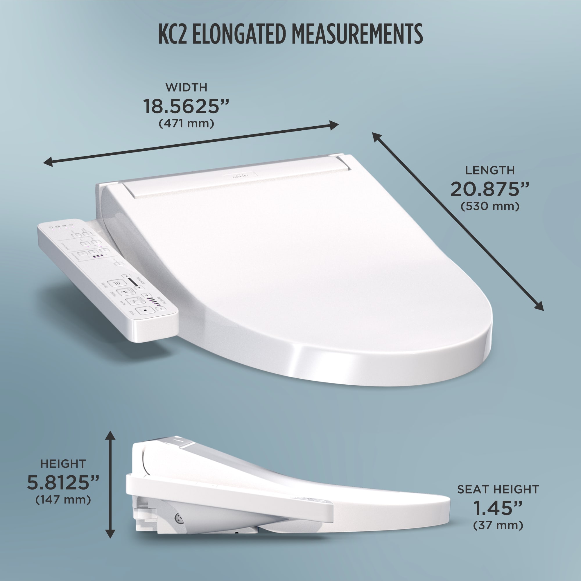 Asiento de Inodoro con Bidet Calentado de Plástico Algodón Blanco y Cierre Suave Elongado de TOTO SW3024-01