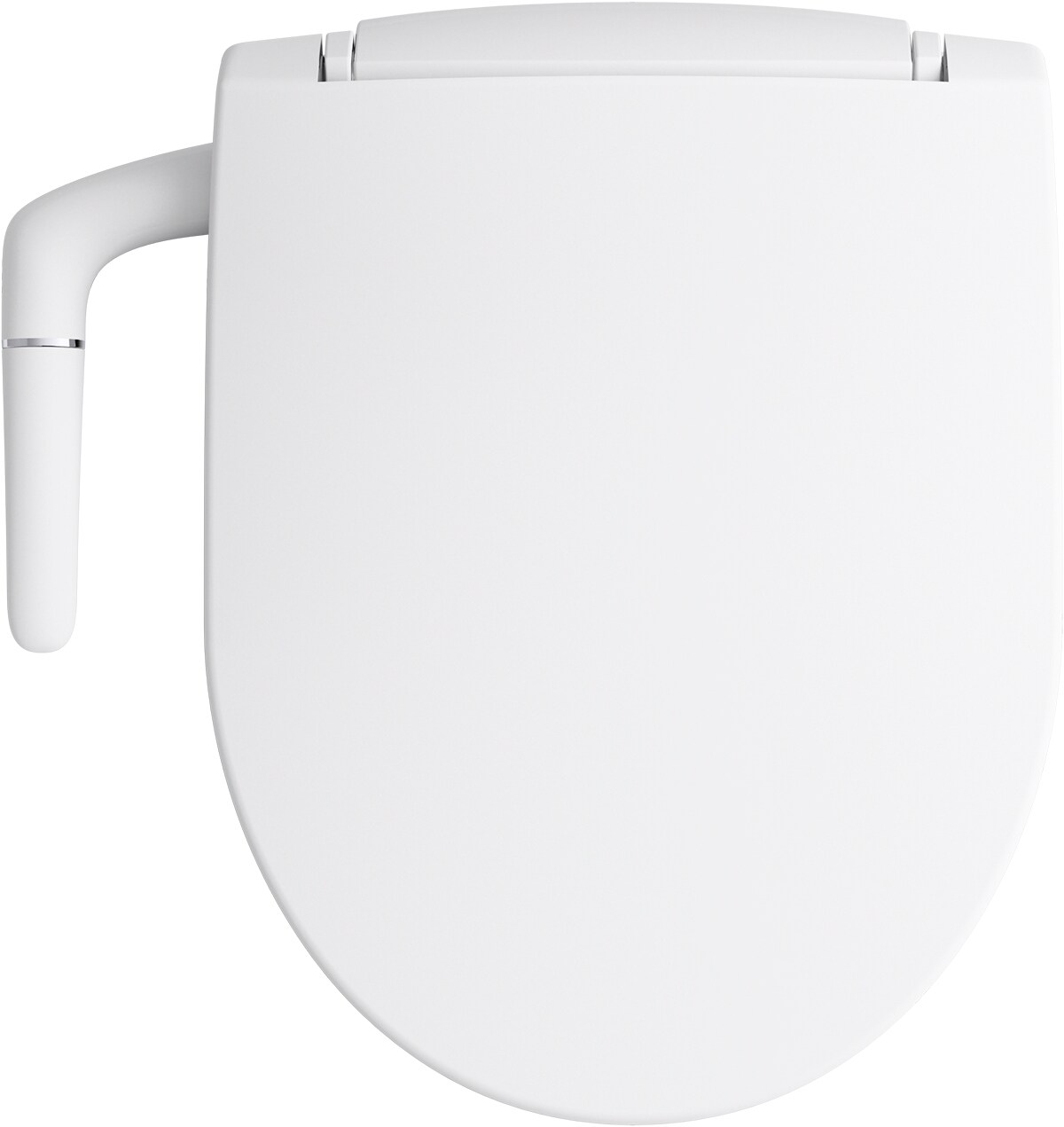 Asiento de inodoro bidet redondo de plástico blanco con cierre suave PureWash M250 de KOHLER