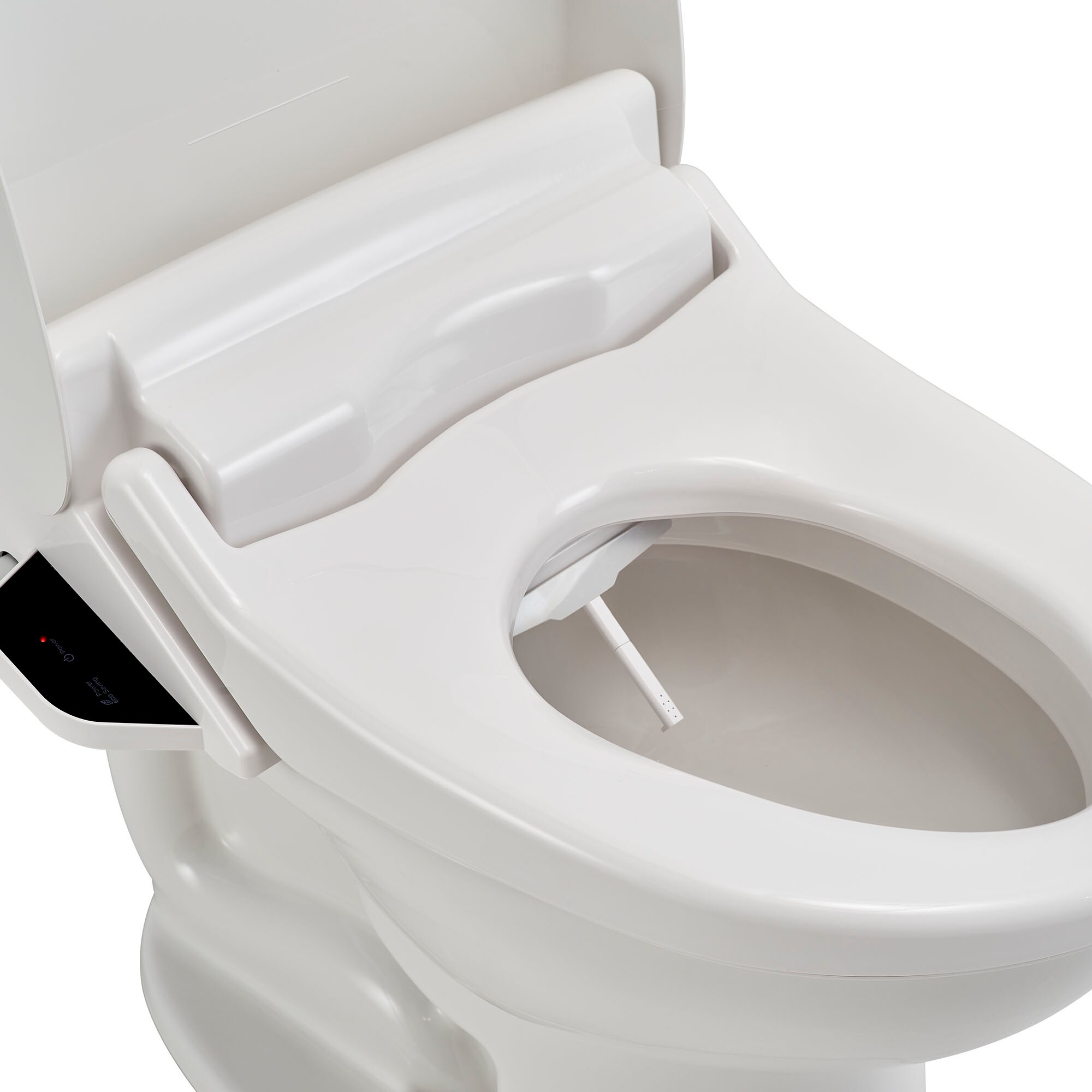 Asiento de baño con bidé eléctrico, cierre suave, calefacción y compatibilidad inteligente, color blanco, alargado, de plástico, de American Standard Spalet
