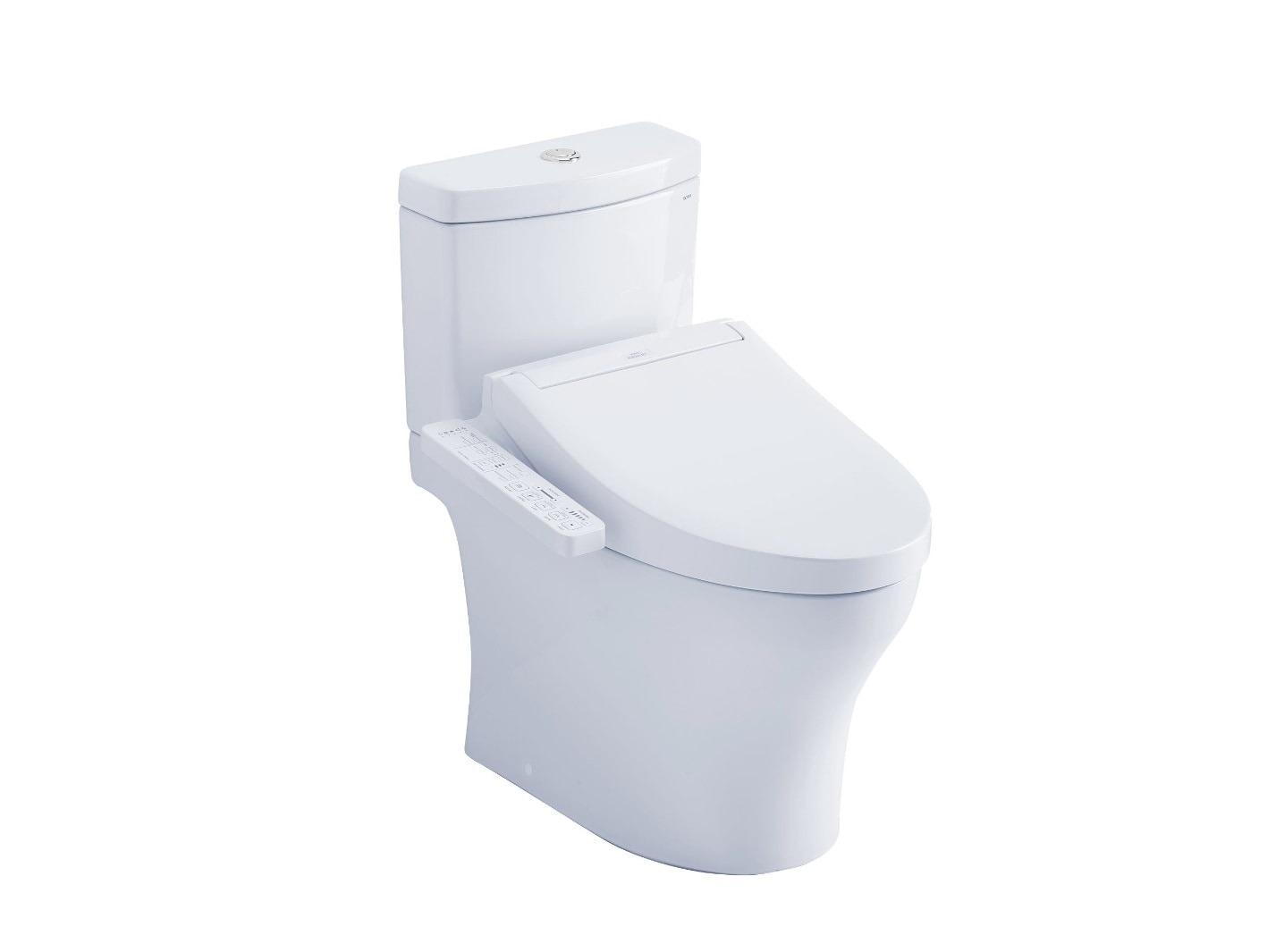 TOTO Aquia IV Blanco Algodón Baño Bidet de Altura Estándar con Descarga Dual Cierre Suave 12 pulgadas Rough-In Etiqueta WaterSense 1.28 GPF MW4463074CEMFGN-01