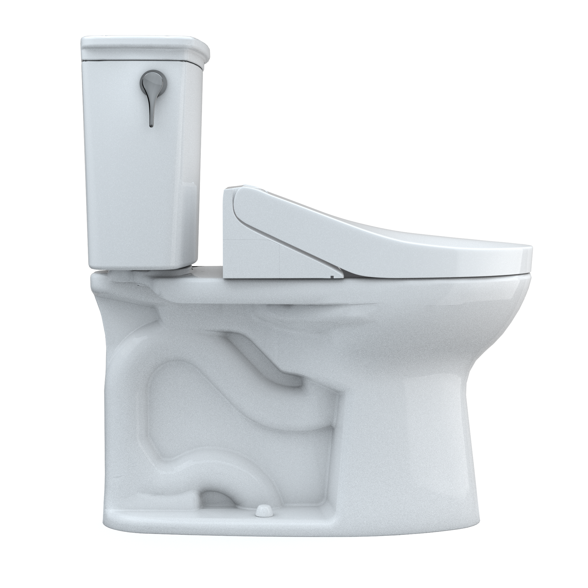 TOTO Drake Algodón Soltero Alargado Estándar con Altura Suave Cierre Suave de Dos Piezas Bidet 12 pulgadas de Rough-In Etiqueta WaterSense de 1.28 GPF MW7863084CEFG-01