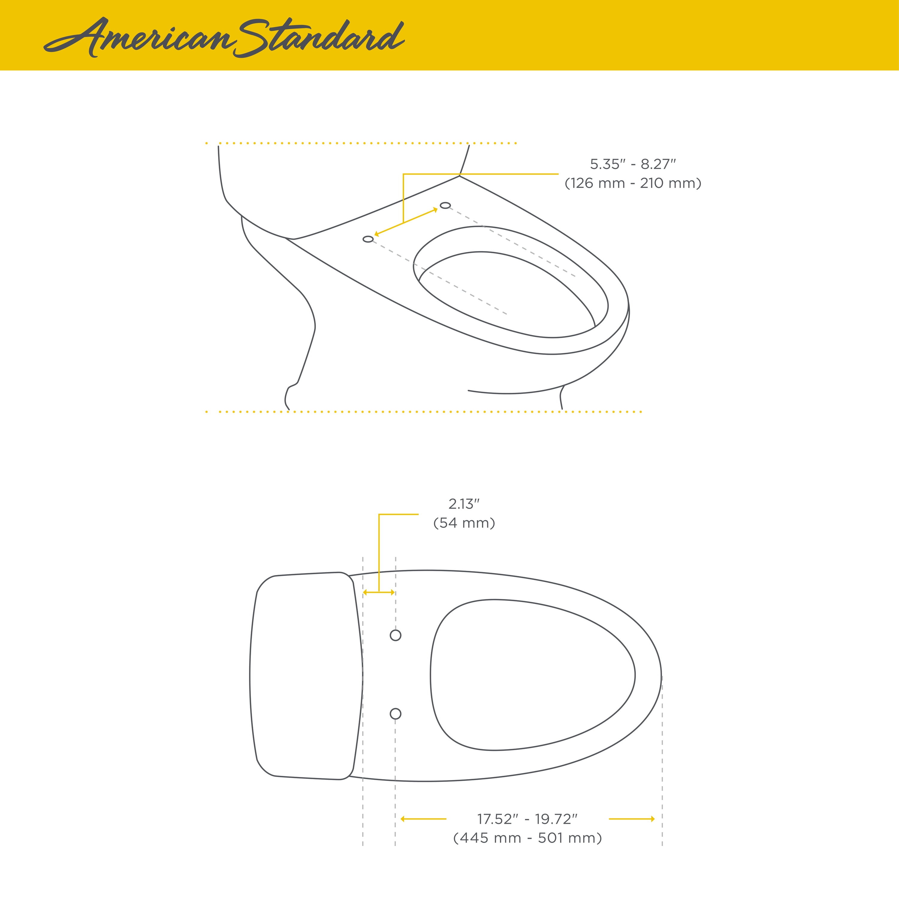 Asiento de inodoro bidet alargado de plástico blanco con función de cierre suave, asiento climatizado y limpieza avanzada American Standard Advanced Clean 3 SpaLet