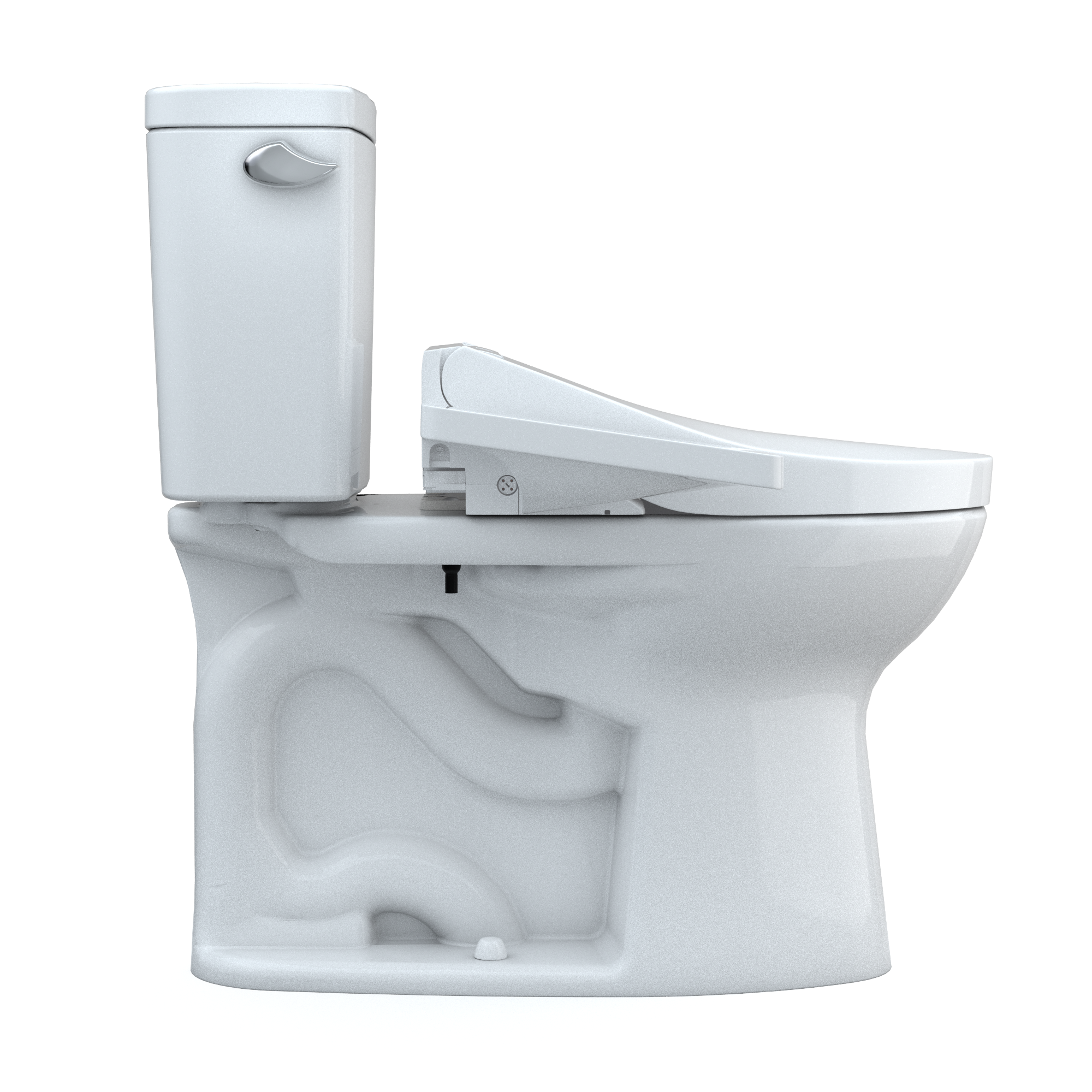 TOTO Drake Algodón Sencillo Alargado Altura Estándar Cierre Suave de 2 Piezas Bidet de 10 pulgadas Rough-In con Etiqueta WaterSense de 1.28 GPF MW7763074CEFG.10-01