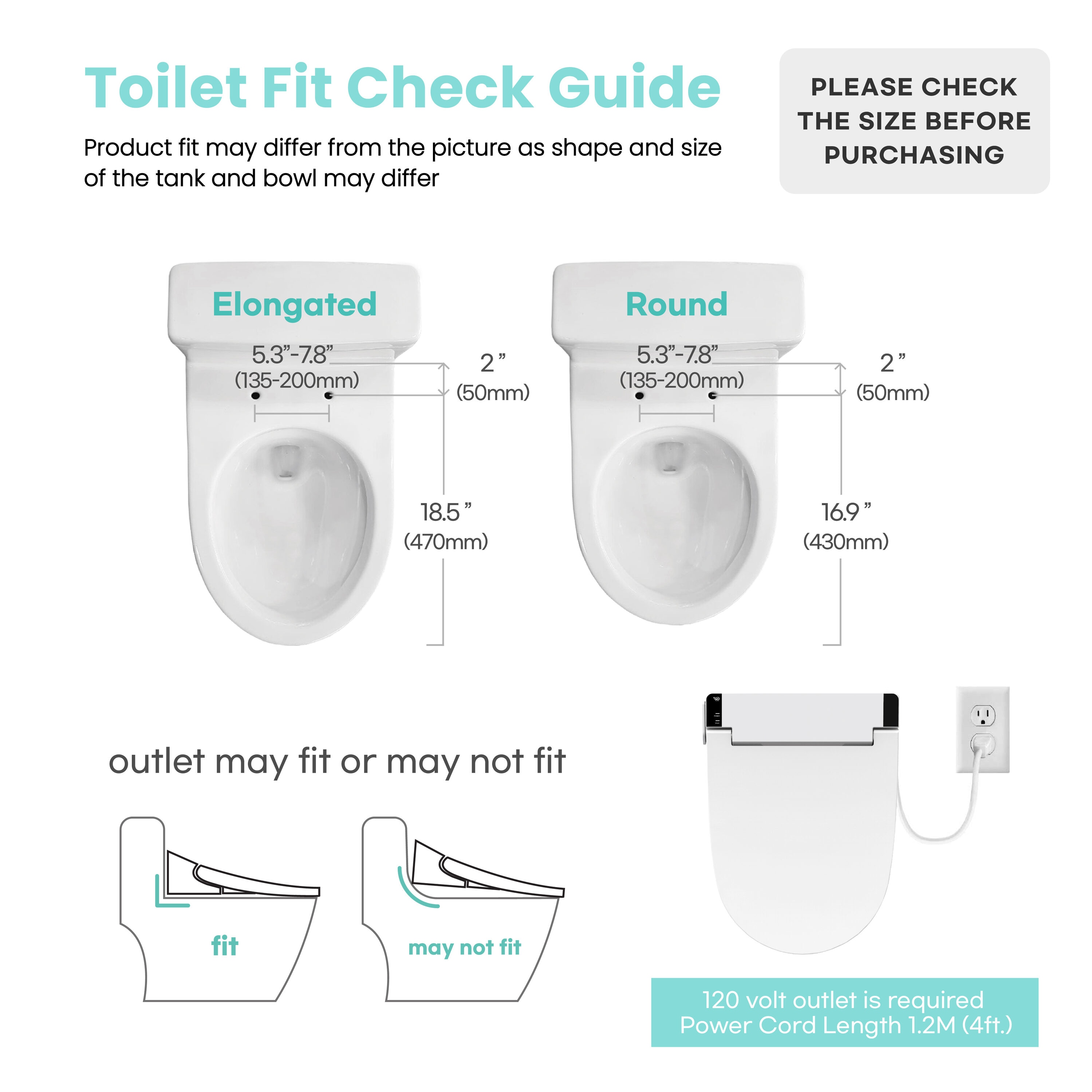 Asiento de bidé con cierre suave, calentado y luz UV-A para esterilización, blanco y alargado VOVO STYLEMENT VB-6000SE