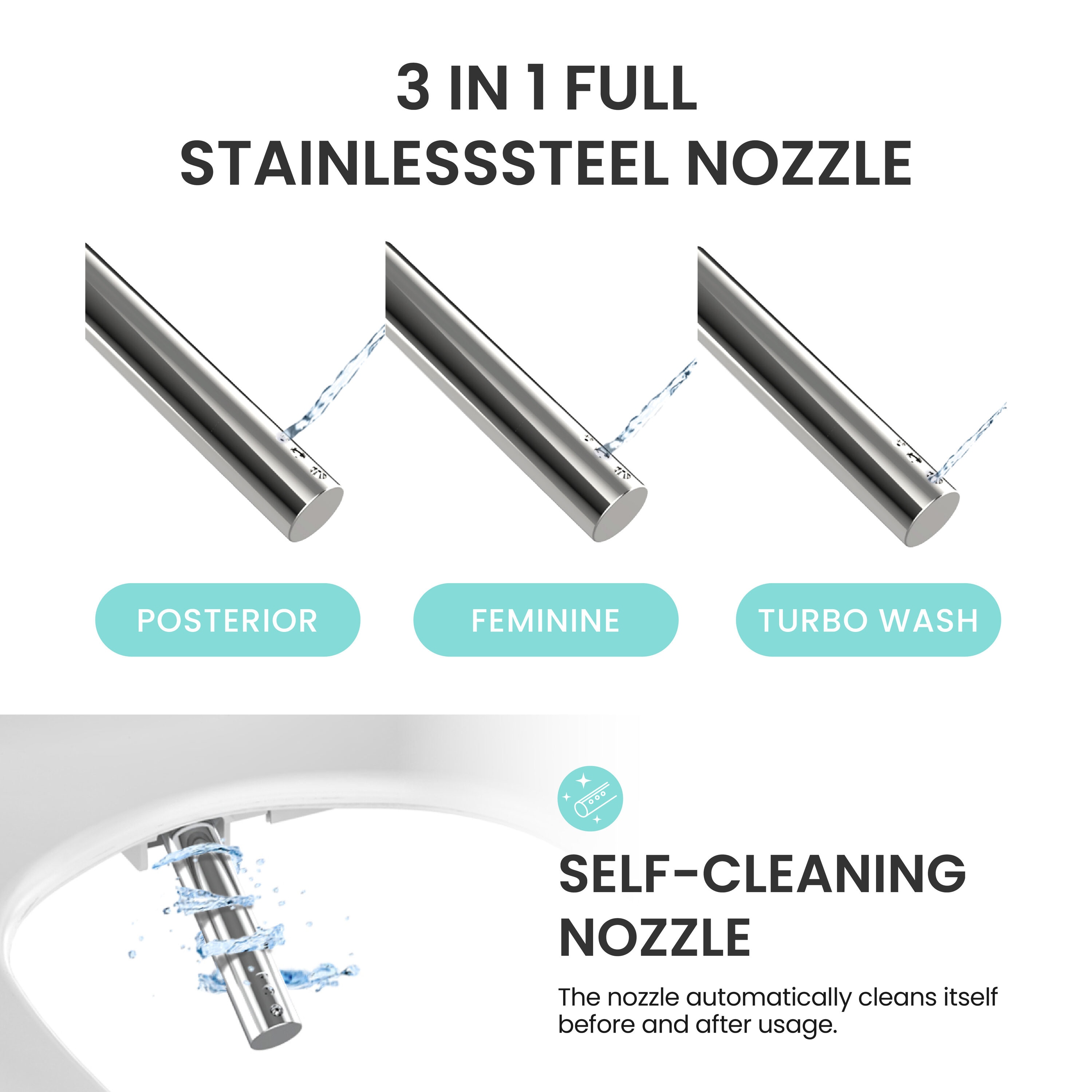 Asiento de bidé con cierre suave, calentado y luz UV-A para esterilización, blanco y alargado VOVO STYLEMENT VB-6000SE