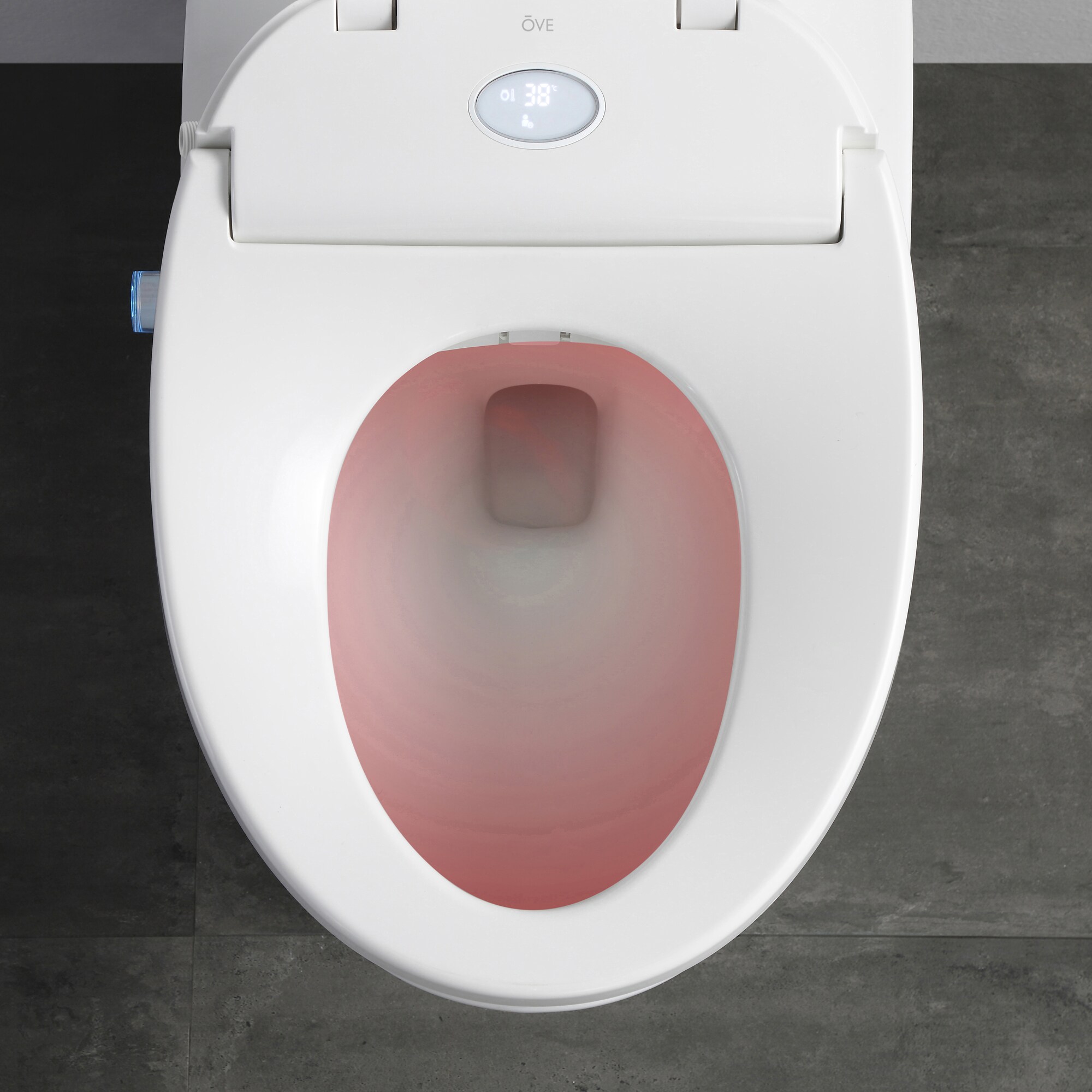 OVE Decors Volta Blanco De Doble Descarga Alargado Altura de Silla Inteligente con Cierre Suave Bidet de Una Pieza 12 pulgadas de Desagüe Clasificado WaterSense 1.28 GPF 15WST-VOLT18-WHT
