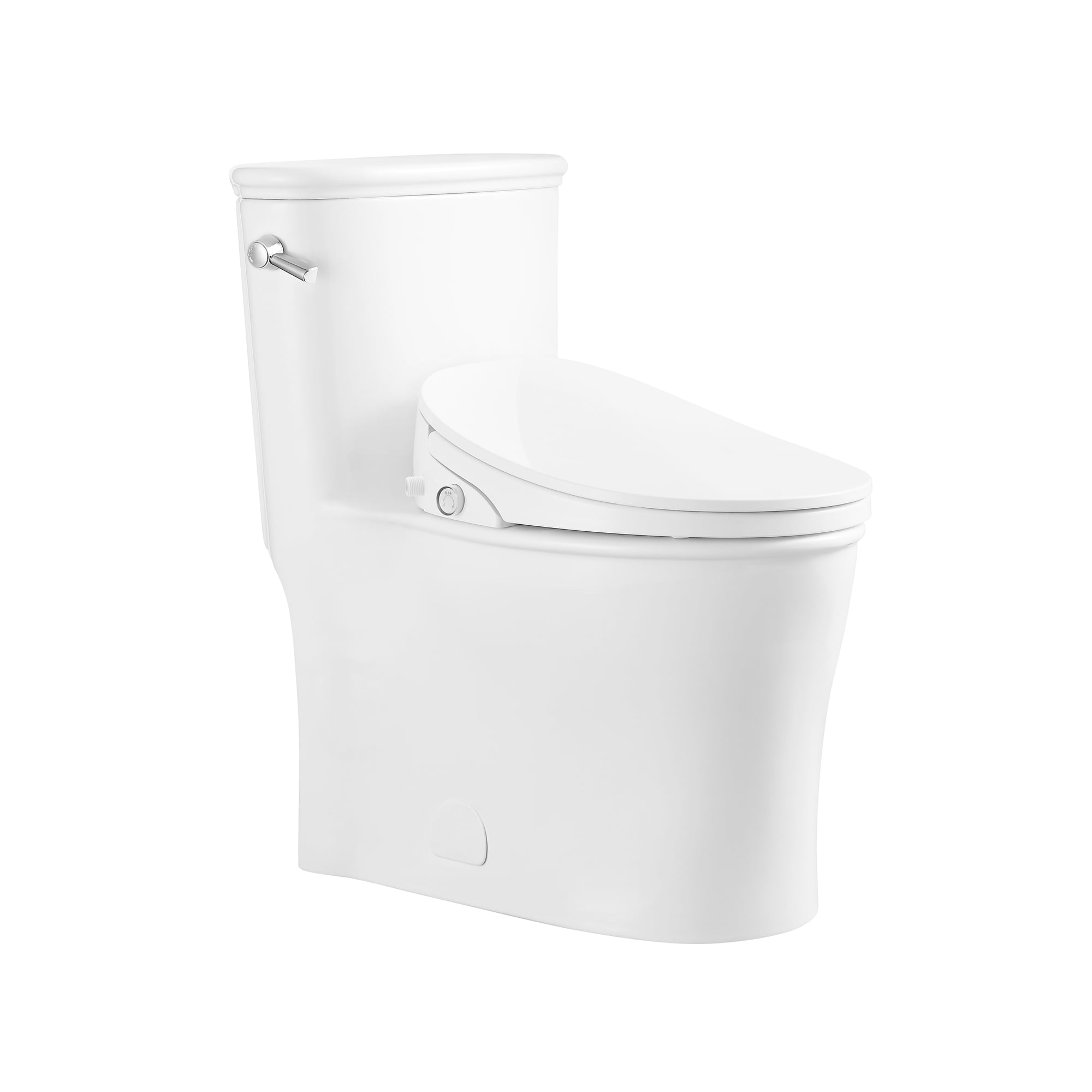 OVE Decors Volta Blanco De Doble Descarga Alargado Altura de Silla Inteligente con Cierre Suave Bidet de Una Pieza 12 pulgadas de Desagüe Clasificado WaterSense 1.28 GPF 15WST-VOLT18-WHT