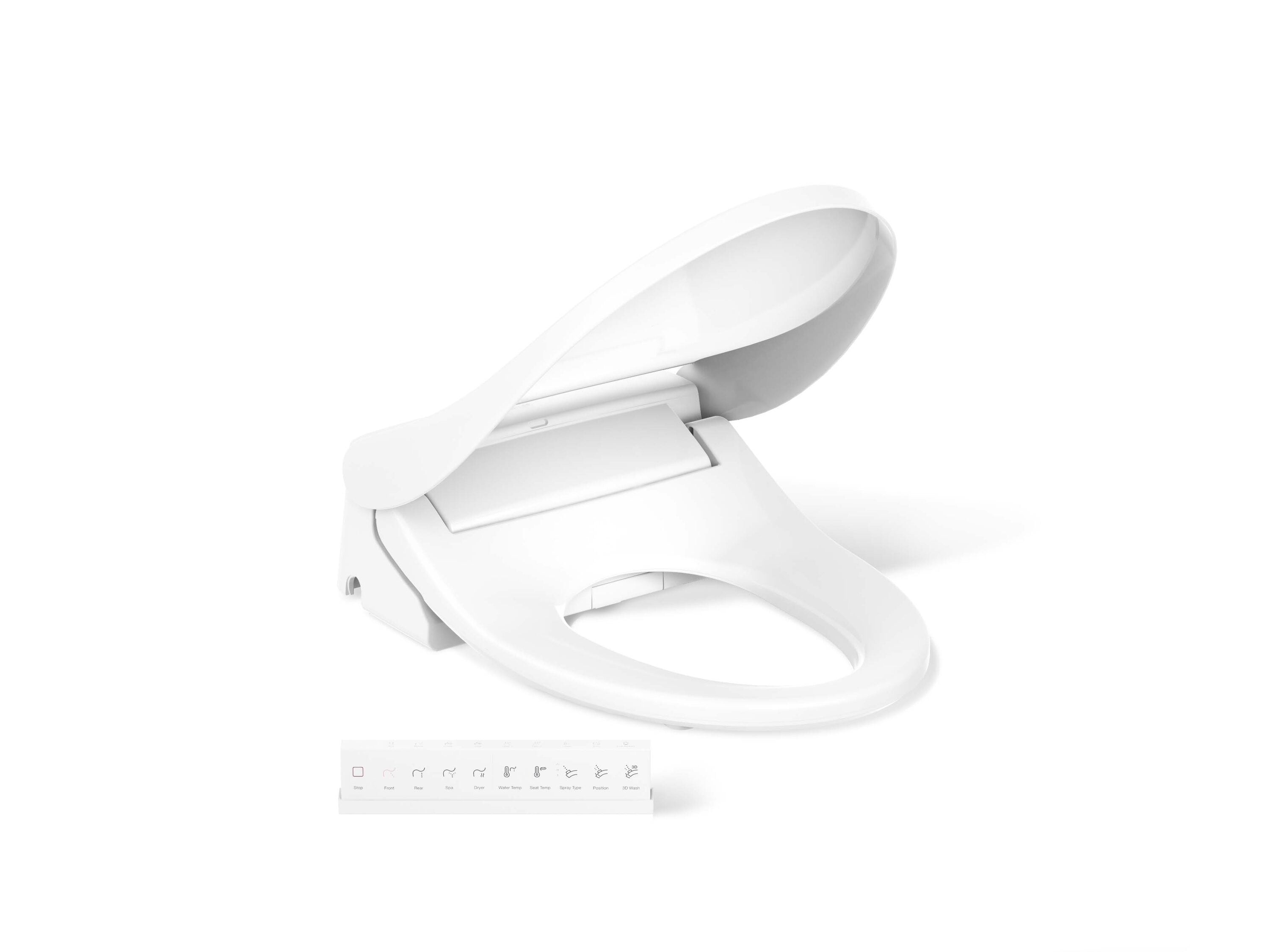 Asiento de Bidé Calientito con Cierre Suave Alargado Blanco de Plástico KOHLER PureWash 30805-0