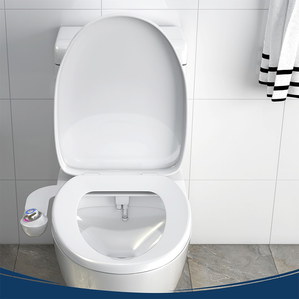Aditamento de Bidet SlimGlow No Eléctrico con Doble Boquilla y Luz Nocturna