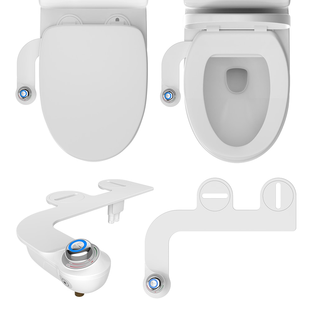 Aditamento de Bidet SlimGlow No Eléctrico con Doble Boquilla y Luz Nocturna