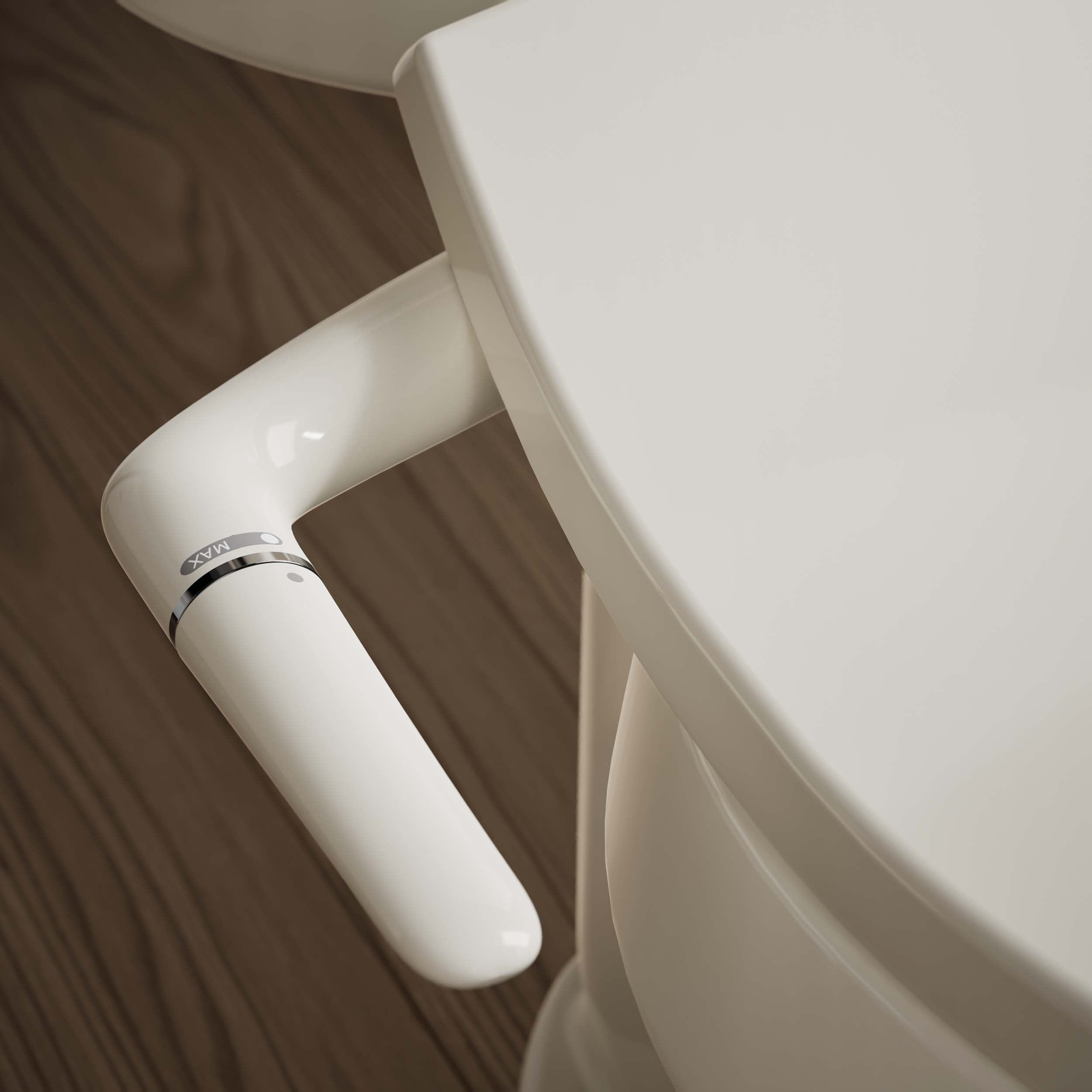 Asiento de Bidé Alargado de Plástico en Color Beige con Cierre Suave Puretide de KOHLER K-5724-96