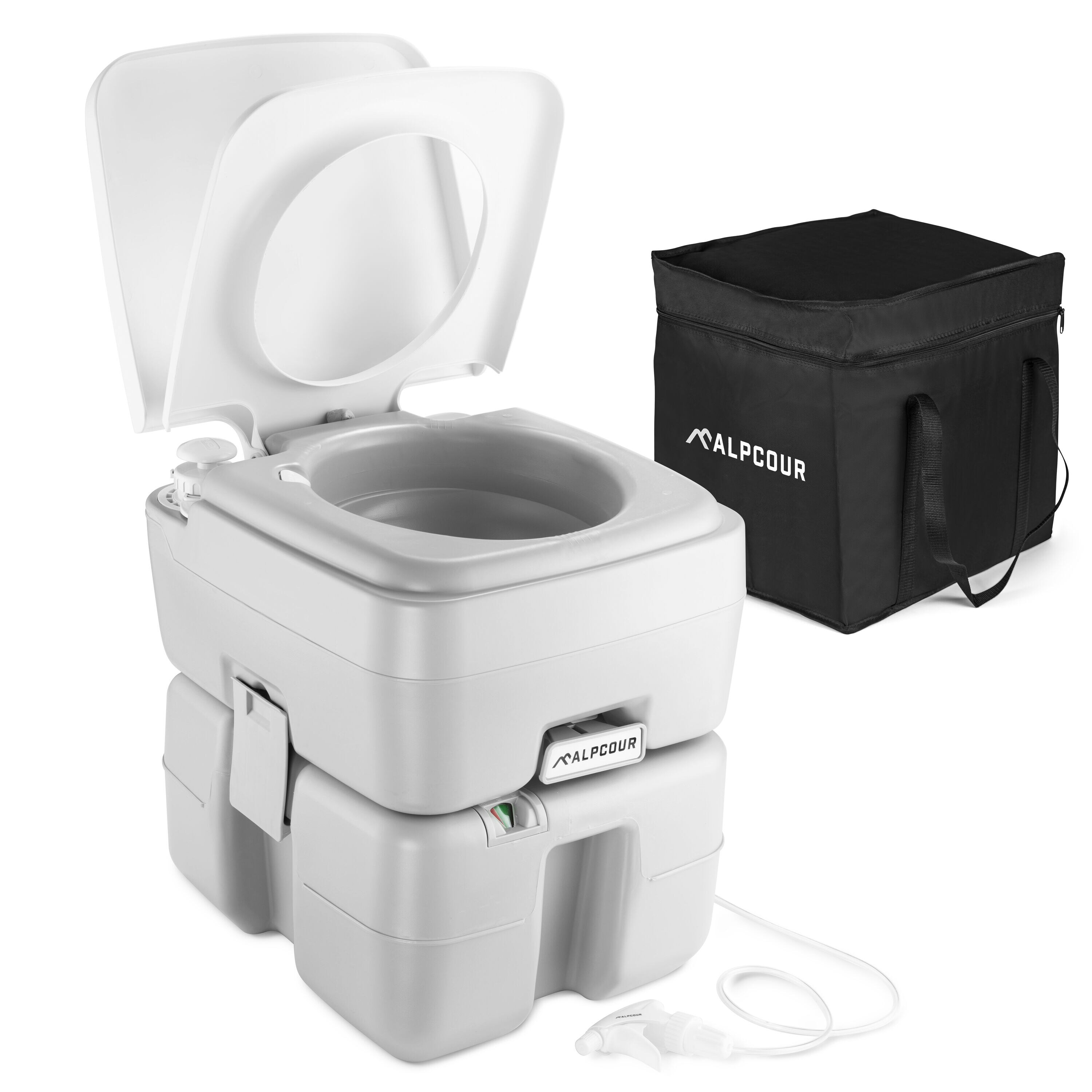 Bidet portátil blanco de altura estándar con cierre suave de una sola pieza con etiqueta WaterSense