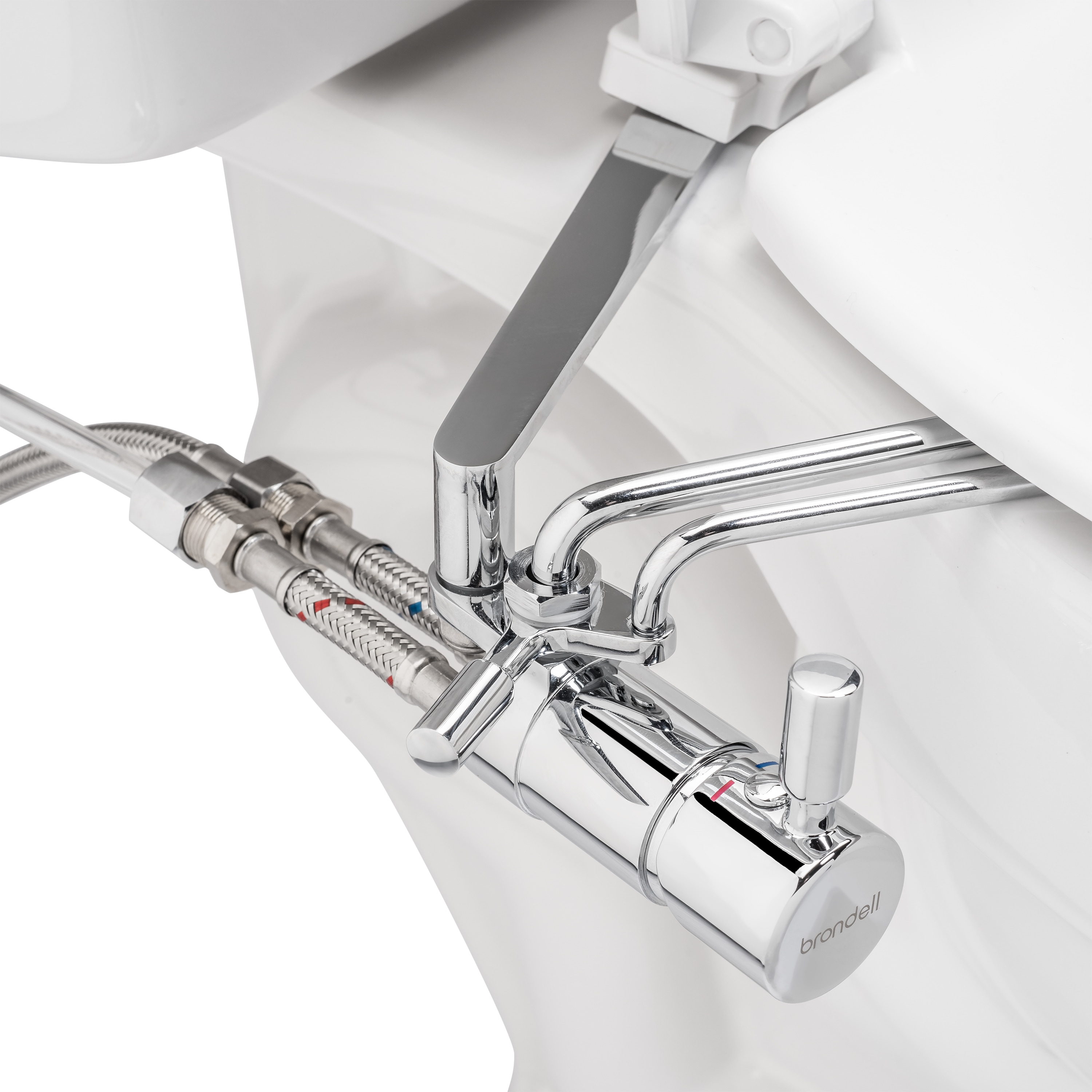 Bidet lateral con montaje en metal con varita de pulverización ajustable, temperatura dual SMB-25