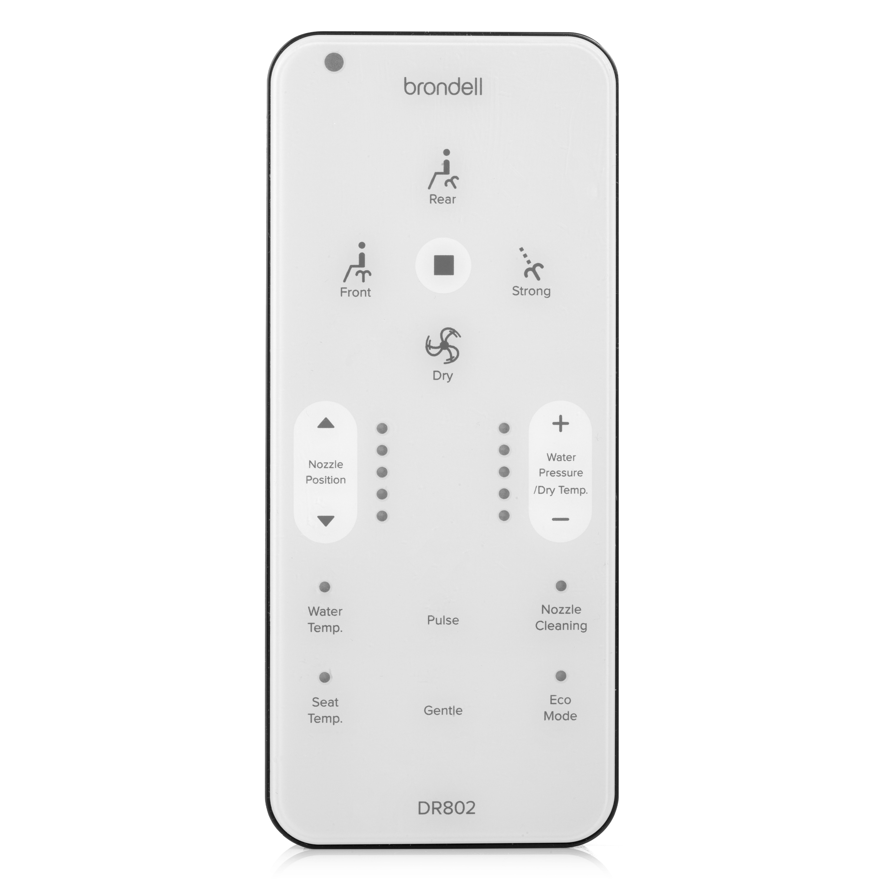 Asiento de Inodoro con Bidet Eléctrico y Tapa Redonda Suave Cierre Lento y Calentador Blanco de Plástico de Marca Brondell Swash Select DR802-RW