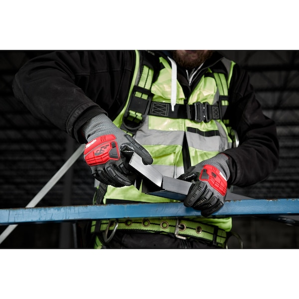 Guantes de corte por impacto Nivel 5 con recubrimiento de nitrilo de Milwaukee Tool - Talla pequeña, Nivel de corte A5, 13 ga, Gris - 48-22-8980.
