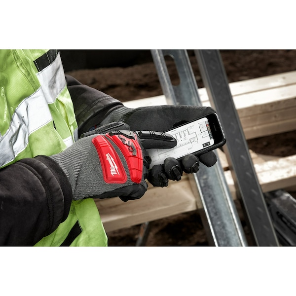 Guantes de corte por impacto Nivel 5 con recubrimiento de nitrilo de Milwaukee Tool - Talla pequeña, Nivel de corte A5, 13 ga, Gris - 48-22-8980.