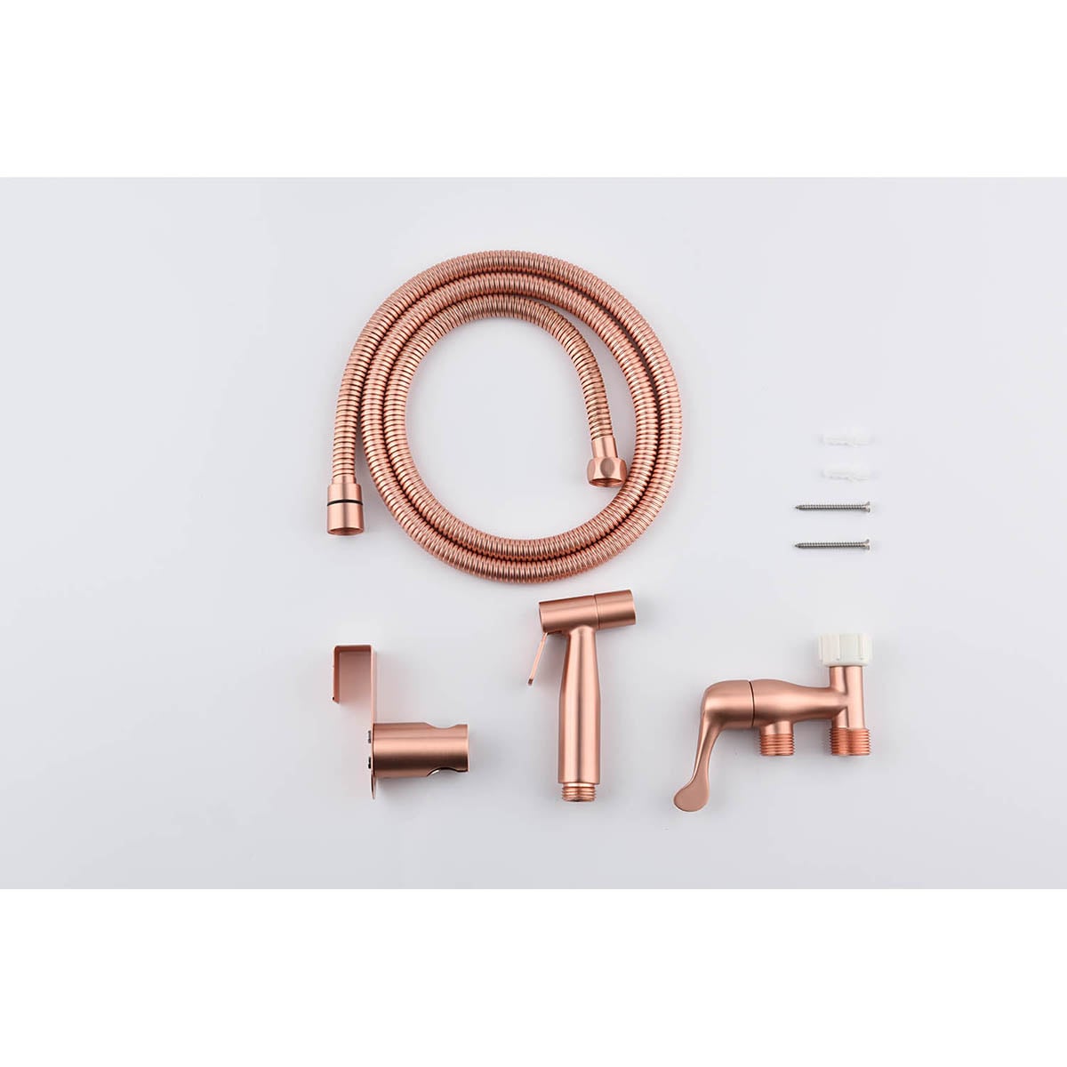 Rociador de bidé de mano montado en el inodoro en color oro rosado Mondawe MD-HBS-RG