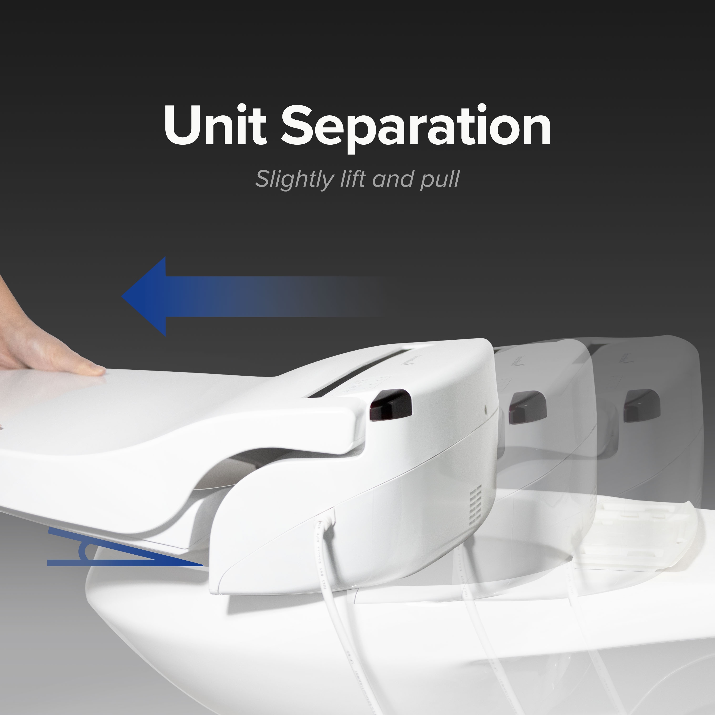 Asiento de Inodoro Bidet Eléctrico Calentado de Plástico Blanco alargado con cierre suave - SmartBidet SB-2400ER