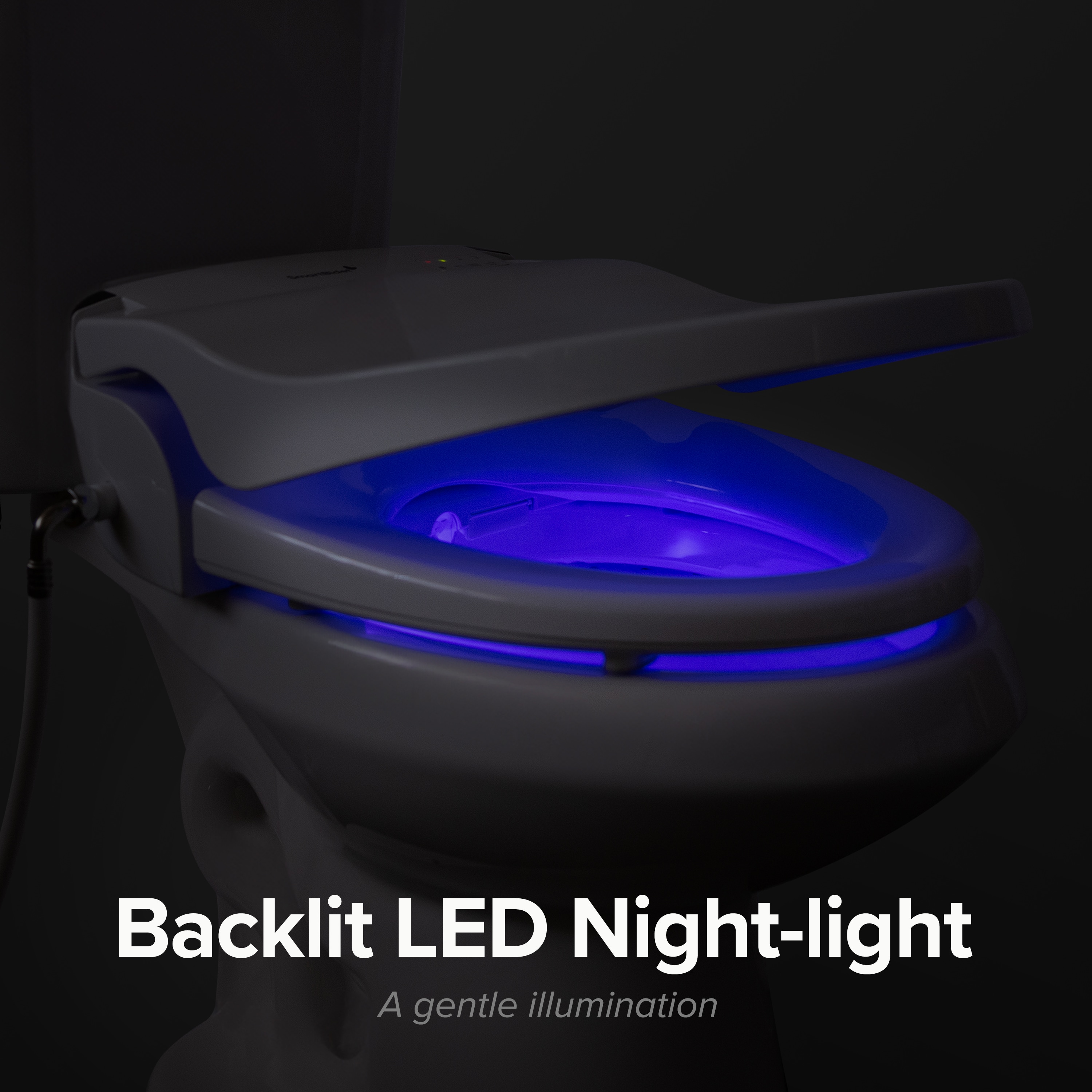 Asiento de Inodoro Bidet Eléctrico Calentado de Plástico Blanco alargado con cierre suave - SmartBidet SB-2400ER