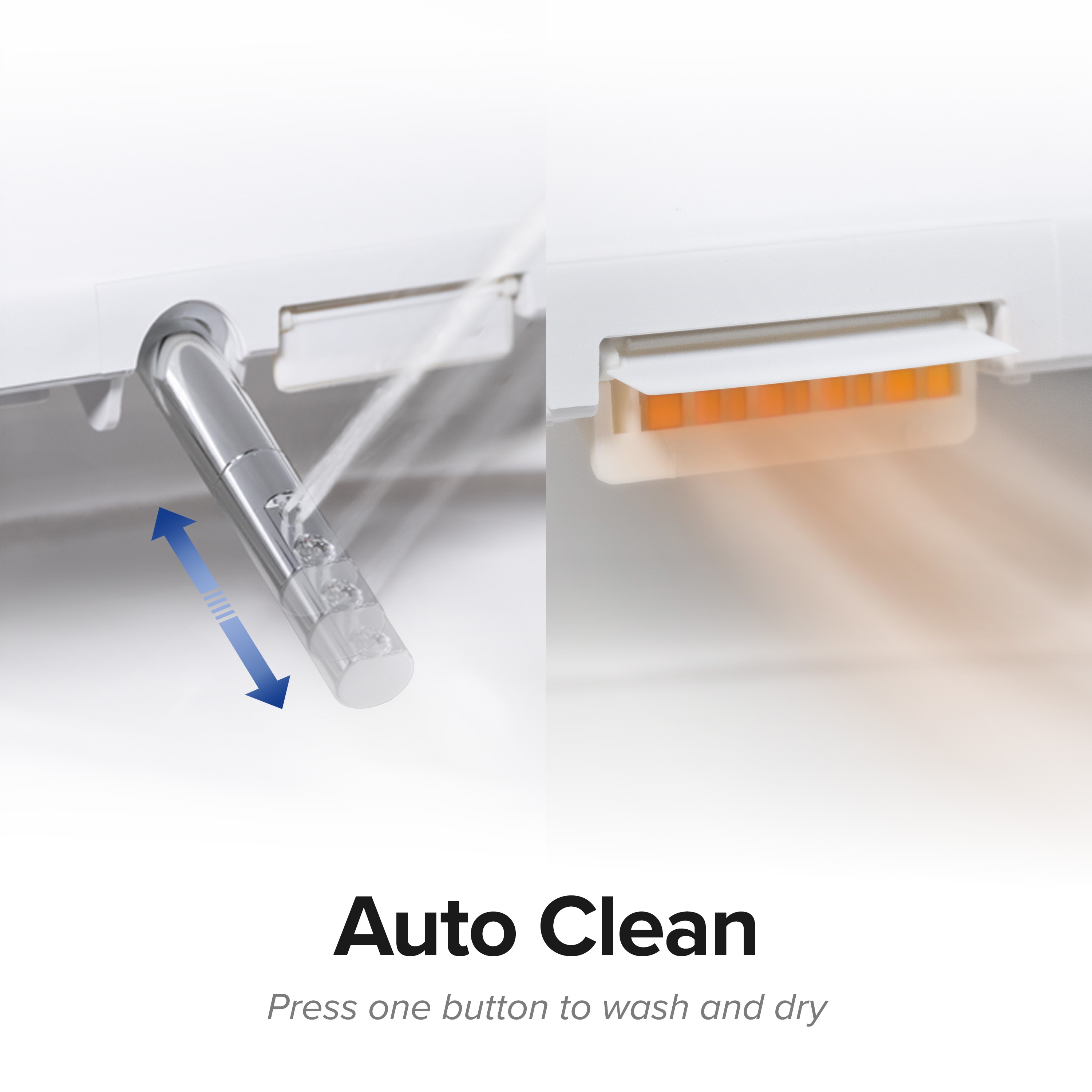 Asiento de Inodoro Bidet Eléctrico Calentado de Plástico Blanco alargado con cierre suave - SmartBidet SB-2400ER