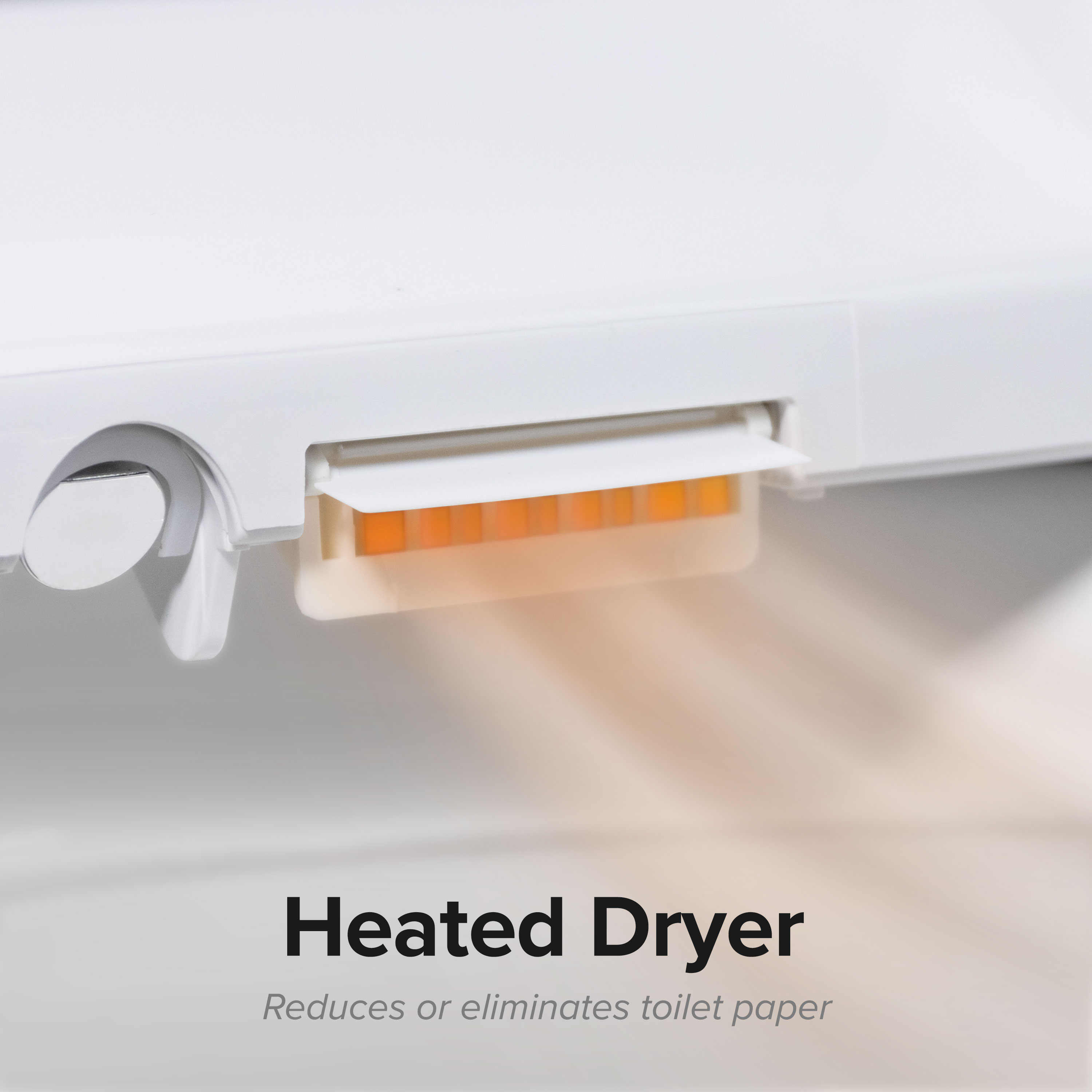 Asiento de Inodoro Bidet Eléctrico Calentado de Plástico Blanco alargado con cierre suave - SmartBidet SB-2400ER