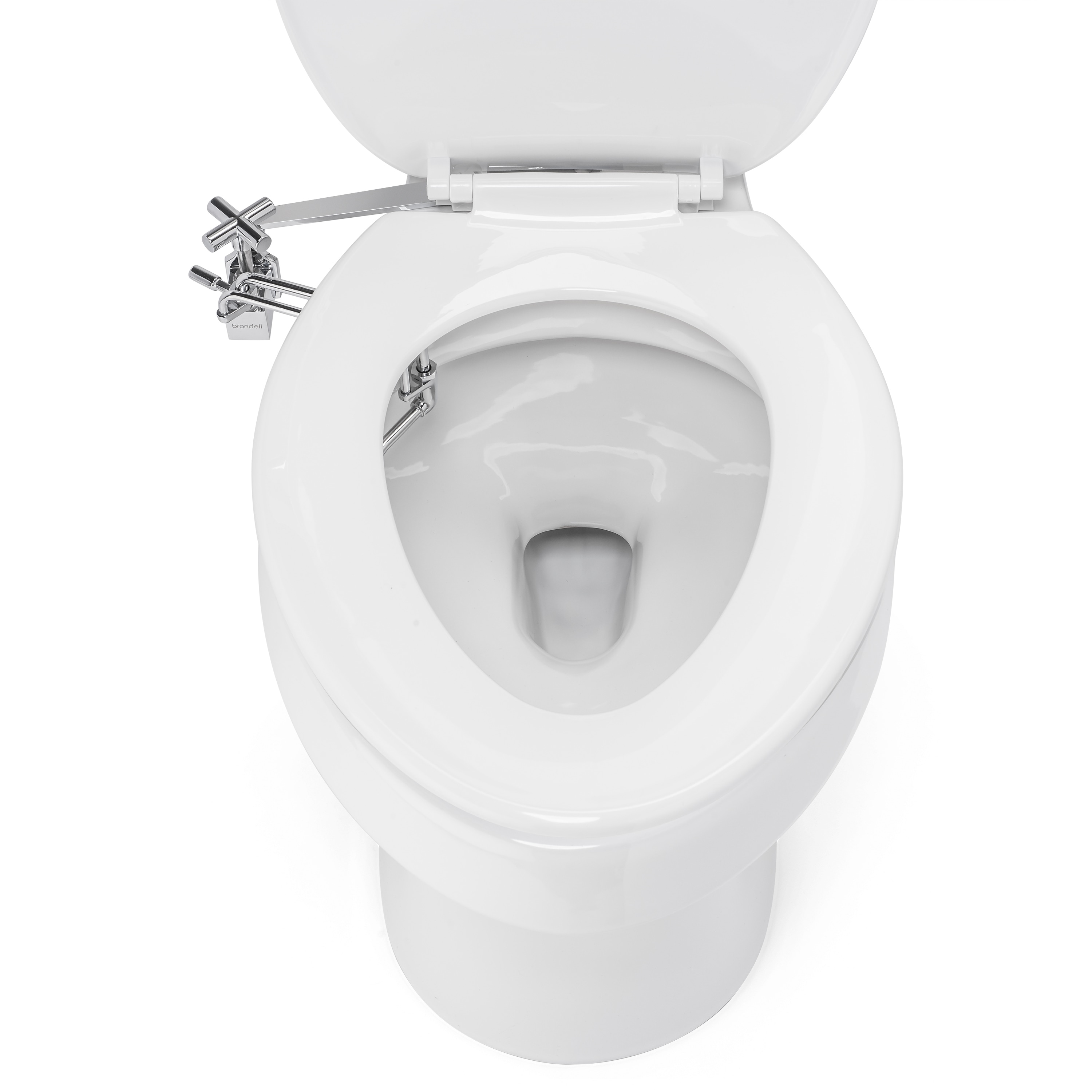 Bidet adjunto de metal montado en el lado de Brondell con vara de pulverización ajustable, temperatura ambiente SMB-15