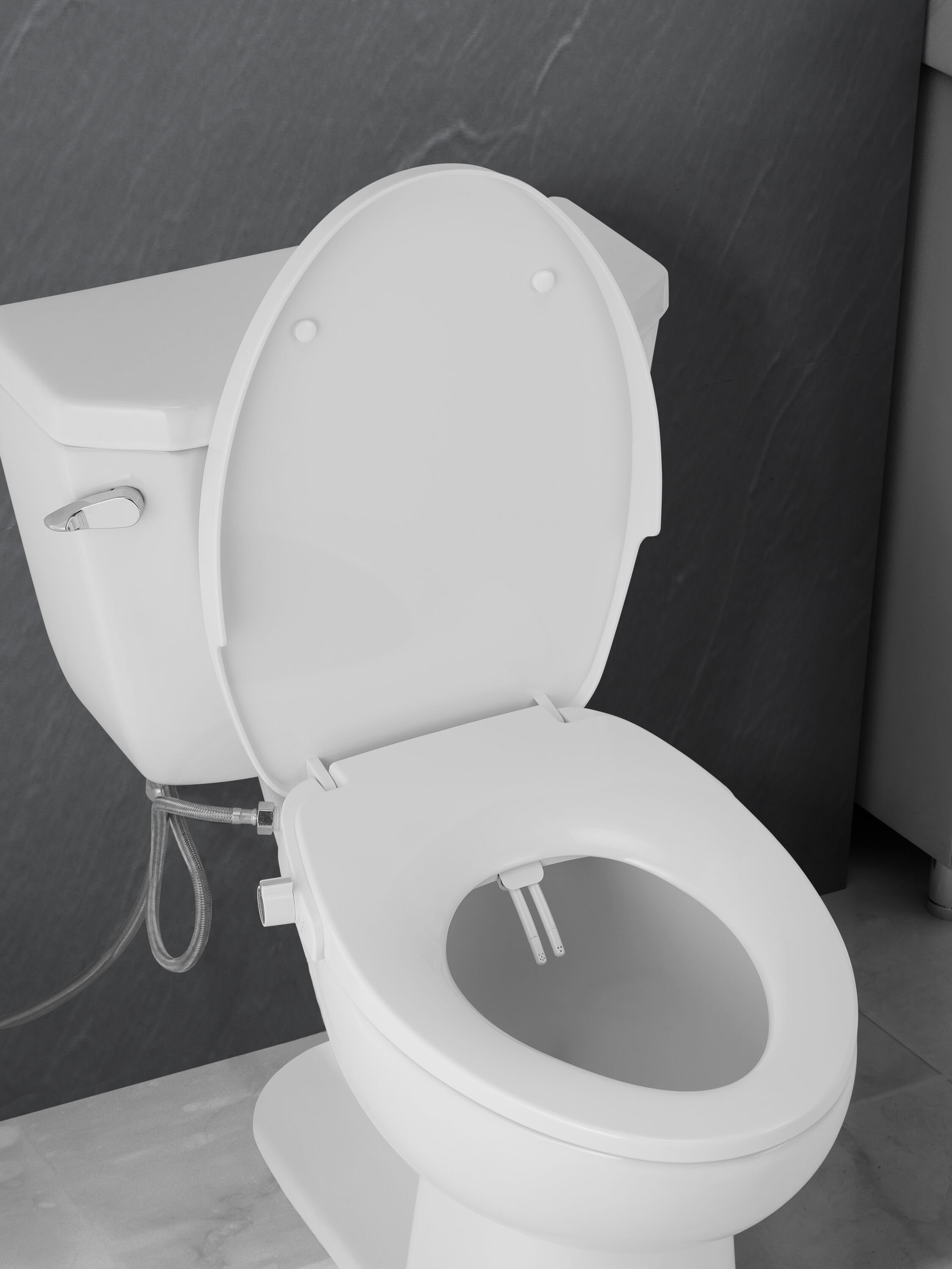 Asiento de Bidé alargado de Plástico Blanco con Cierre Suave Niagara Hydrotech(TM) WP-EL0621