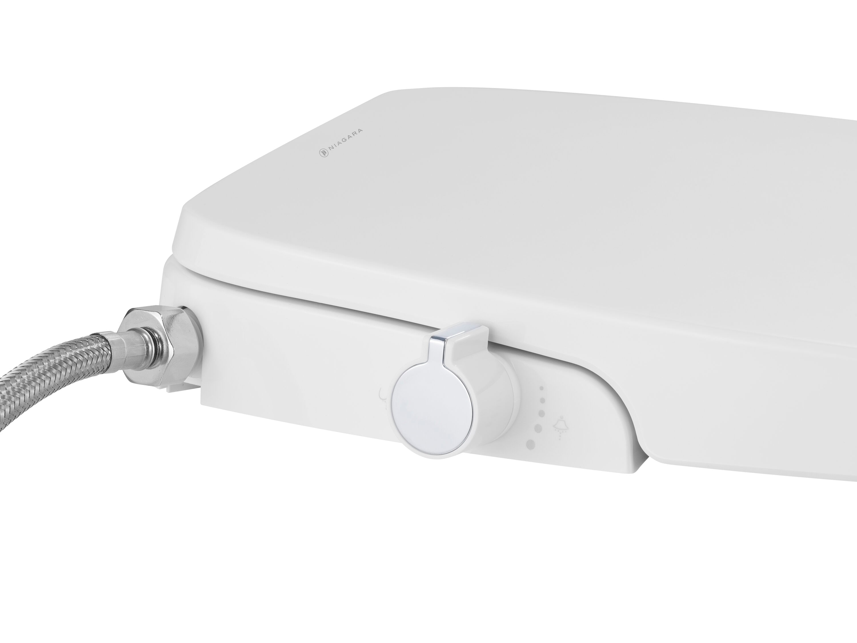 Asiento de Bidé alargado de Plástico Blanco con Cierre Suave Niagara Hydrotech(TM) WP-EL0621