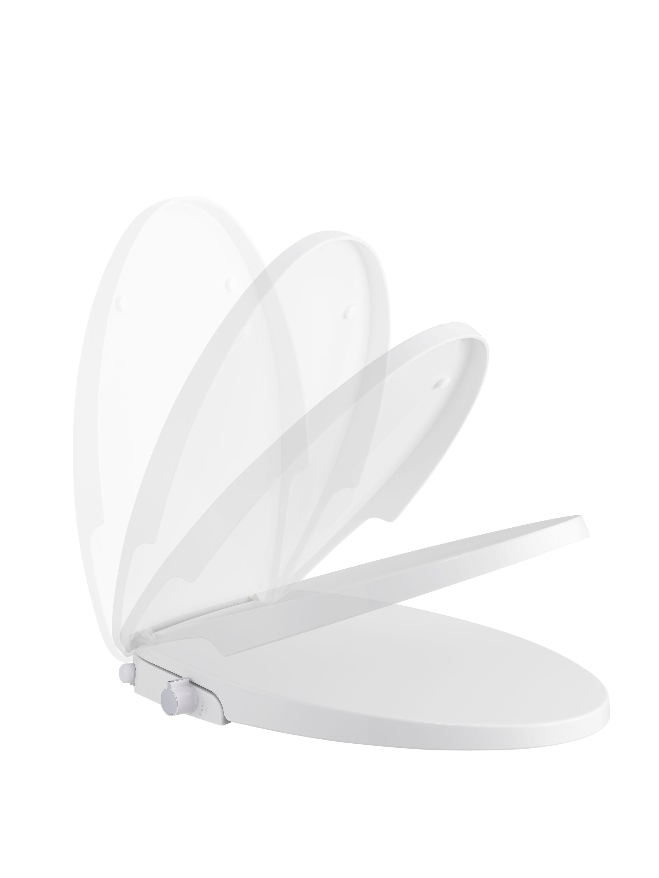 Asiento de Bidé alargado de Plástico Blanco con Cierre Suave Niagara Hydrotech(TM) WP-EL0621