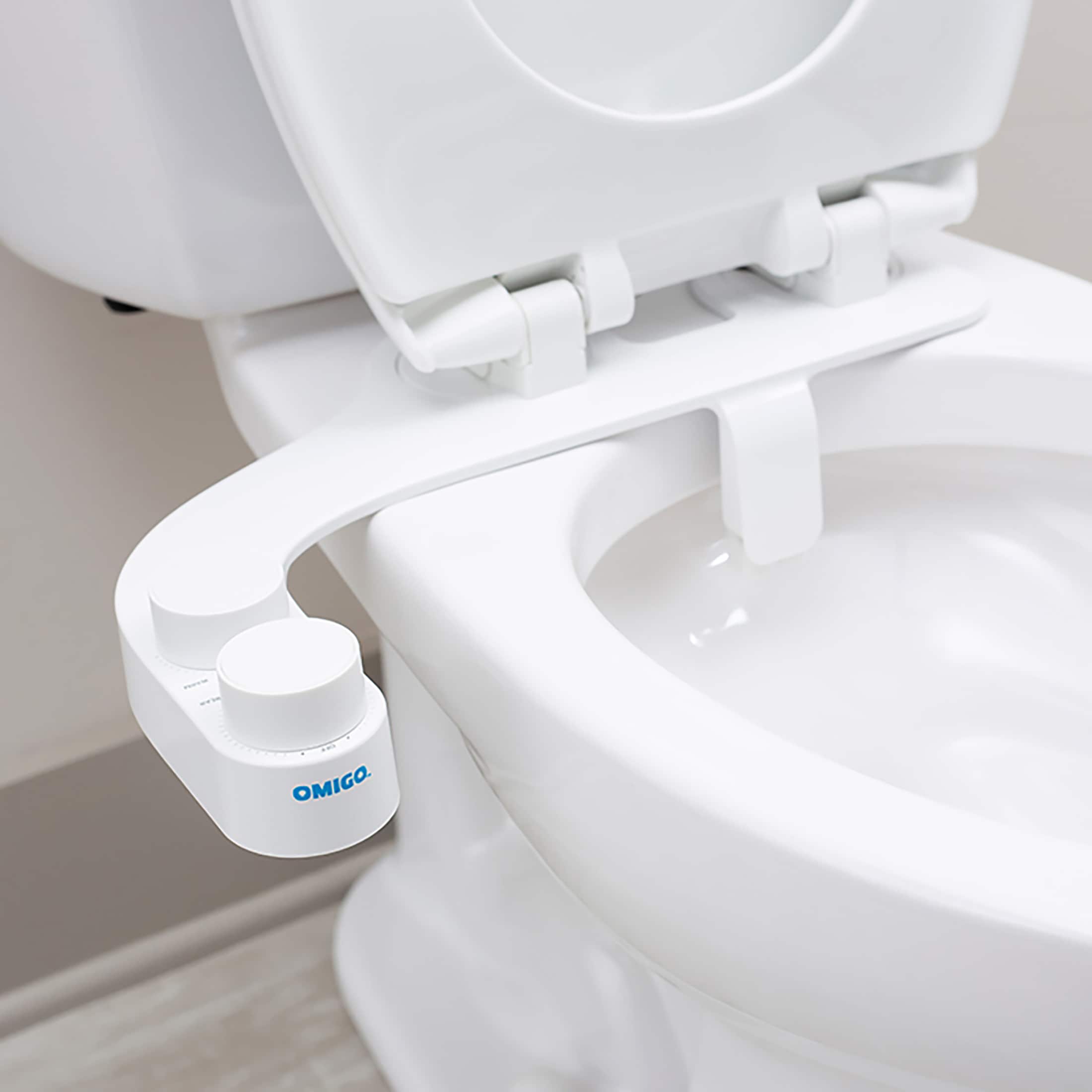 Brondell Omigo Element+ Adjunto de Bidé de Agua Tibia No Eléctrico, Blanco CBHA-D