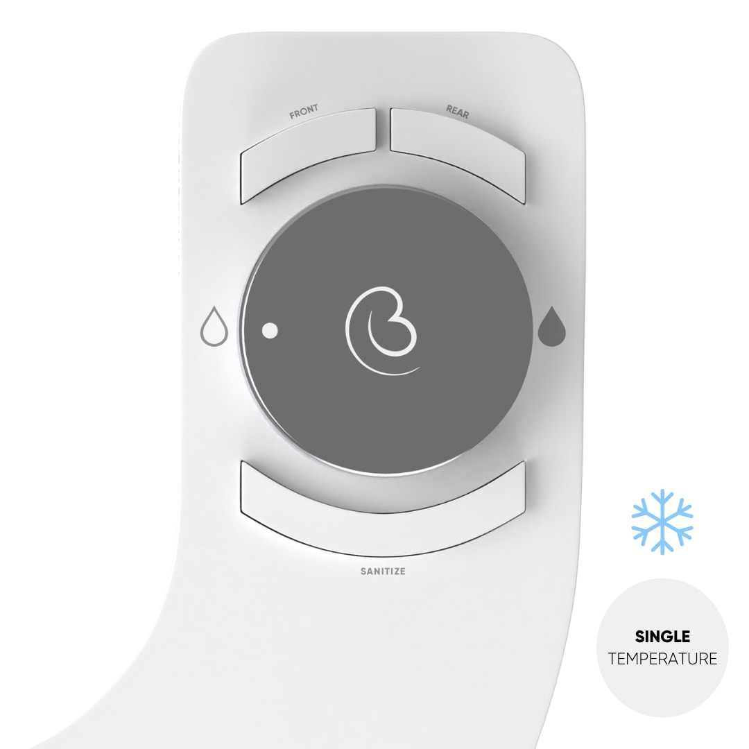 Revolution Boss Bidet - Anexo de bidé de doble boquilla sin electricidad, temperatura única, auto-limpieza (Tokio Platinum) RST