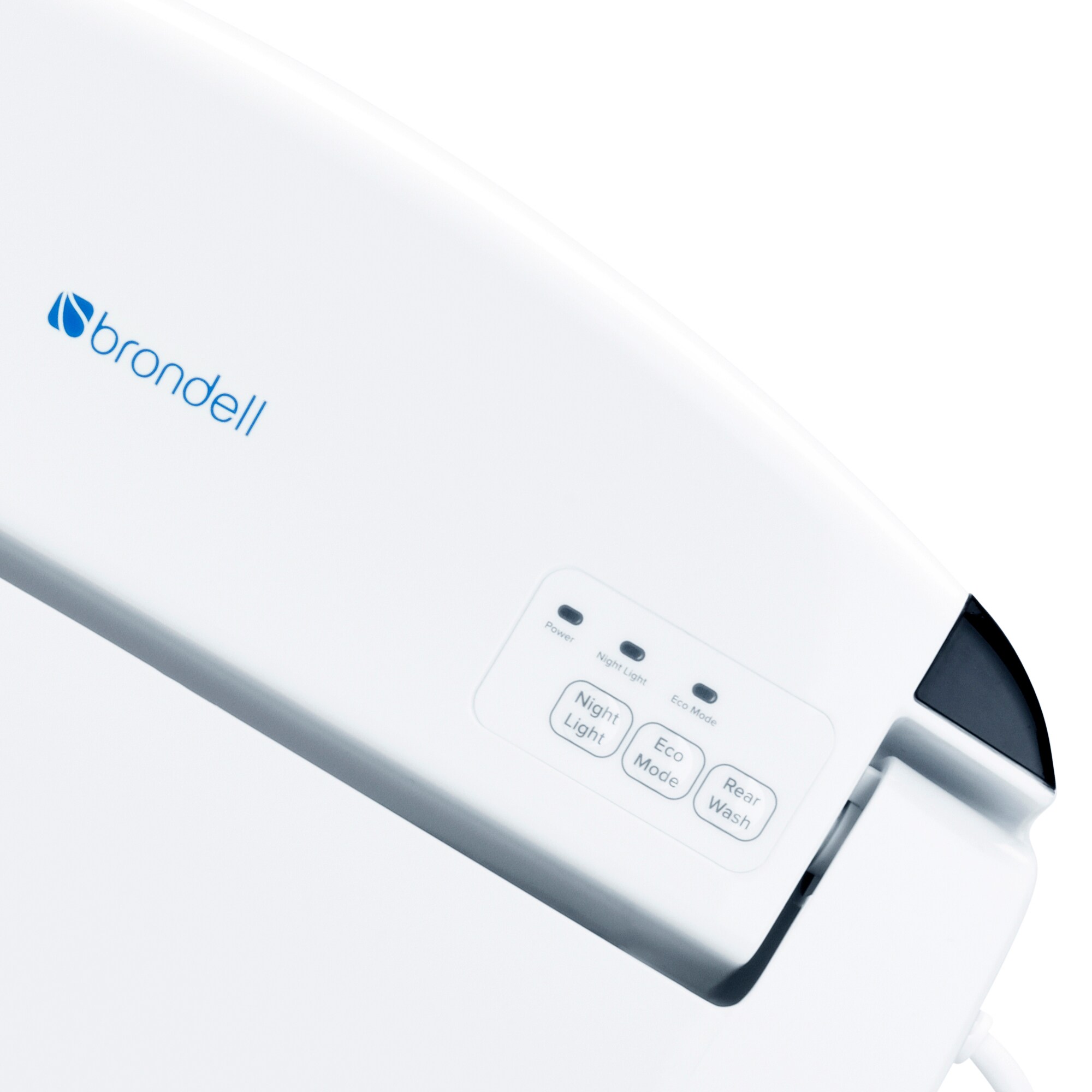 Asiento de bidé avanzado de plástico blanco redondo con cierre suave y asiento de baño con bidé calefactado DS725-RW de Brondell