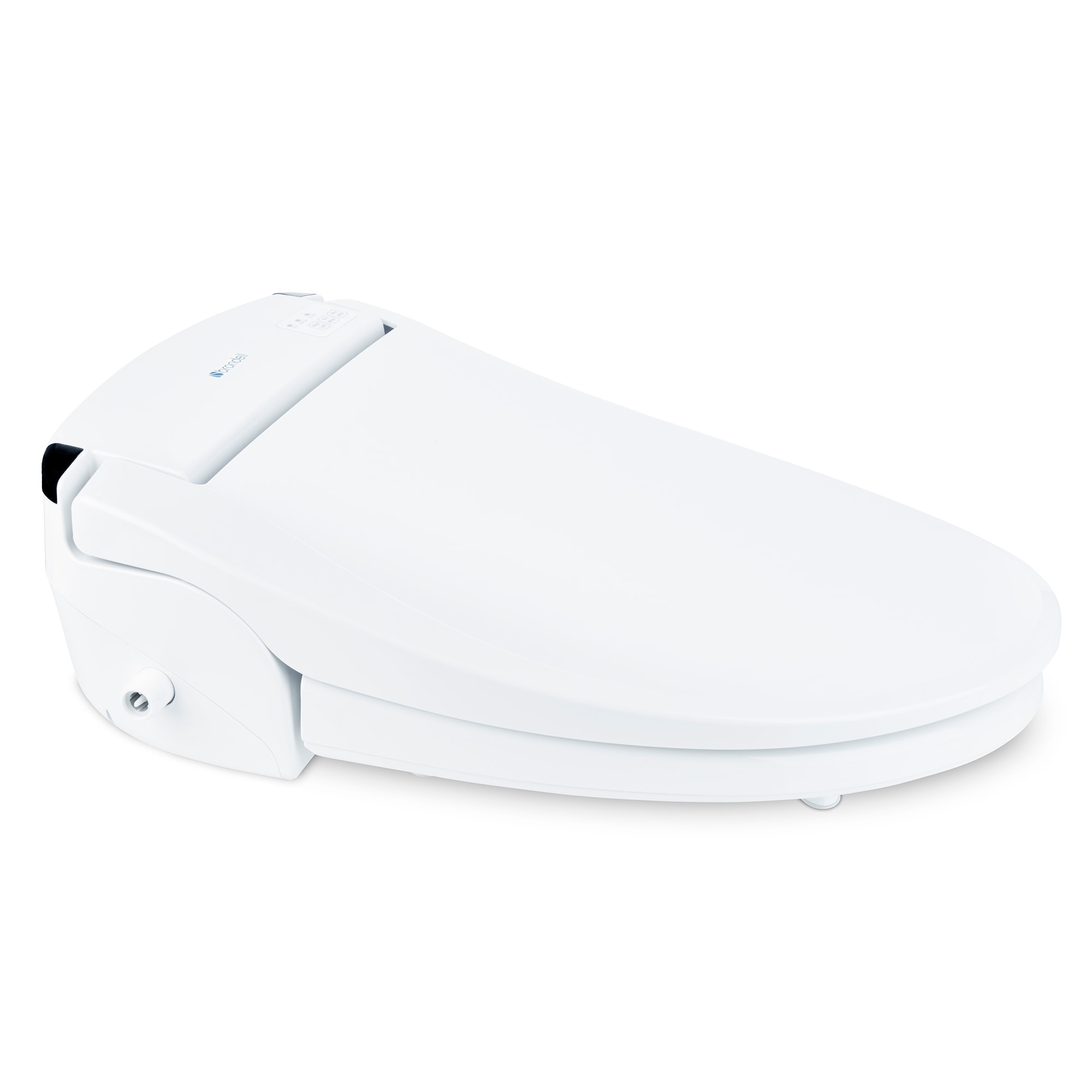 Asiento de bidé avanzado de plástico blanco redondo con cierre suave y asiento de baño con bidé calefactado DS725-RW de Brondell