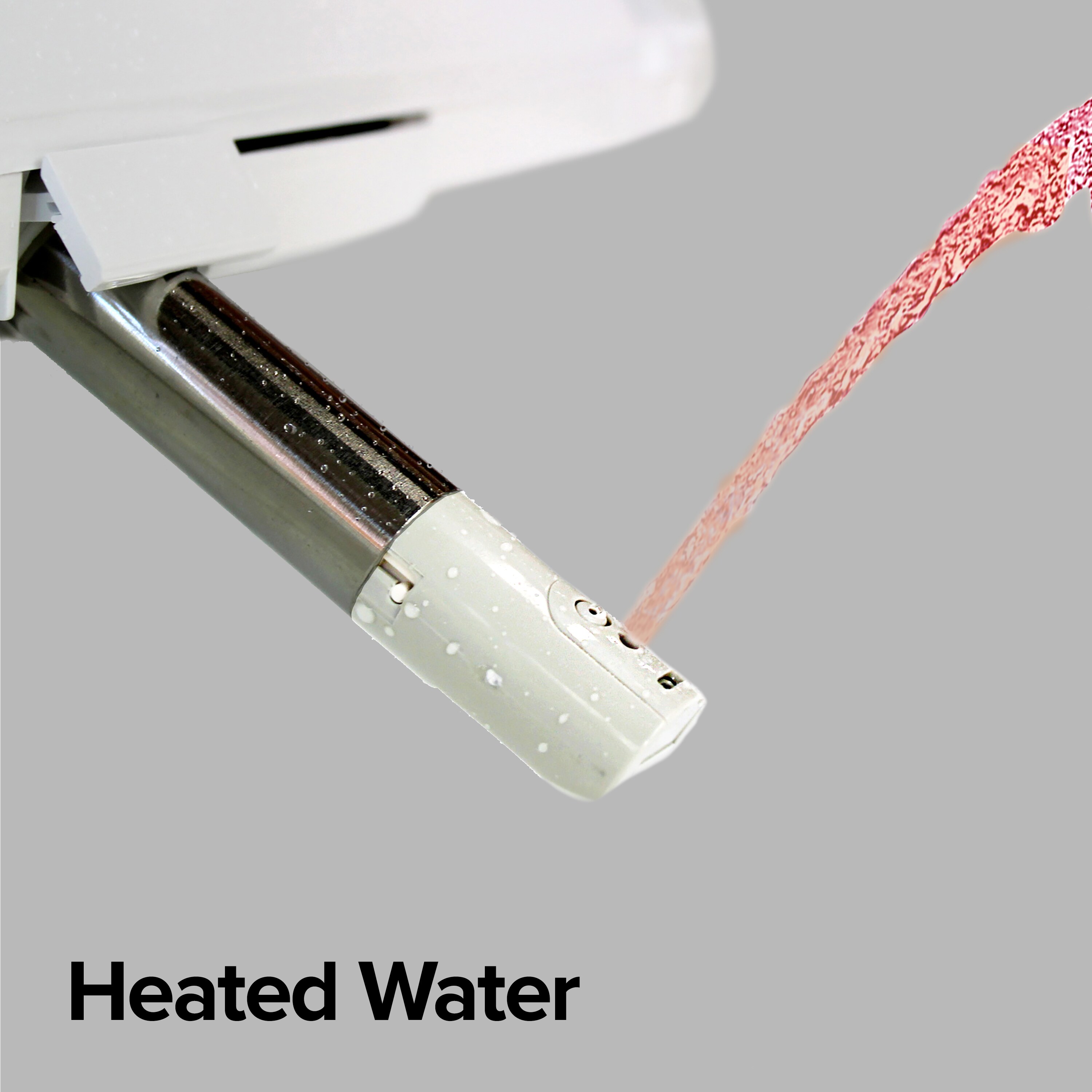 Asiento de Bidet Caliente de Plástico Blanco alargado con Cierre Suave SB-100R