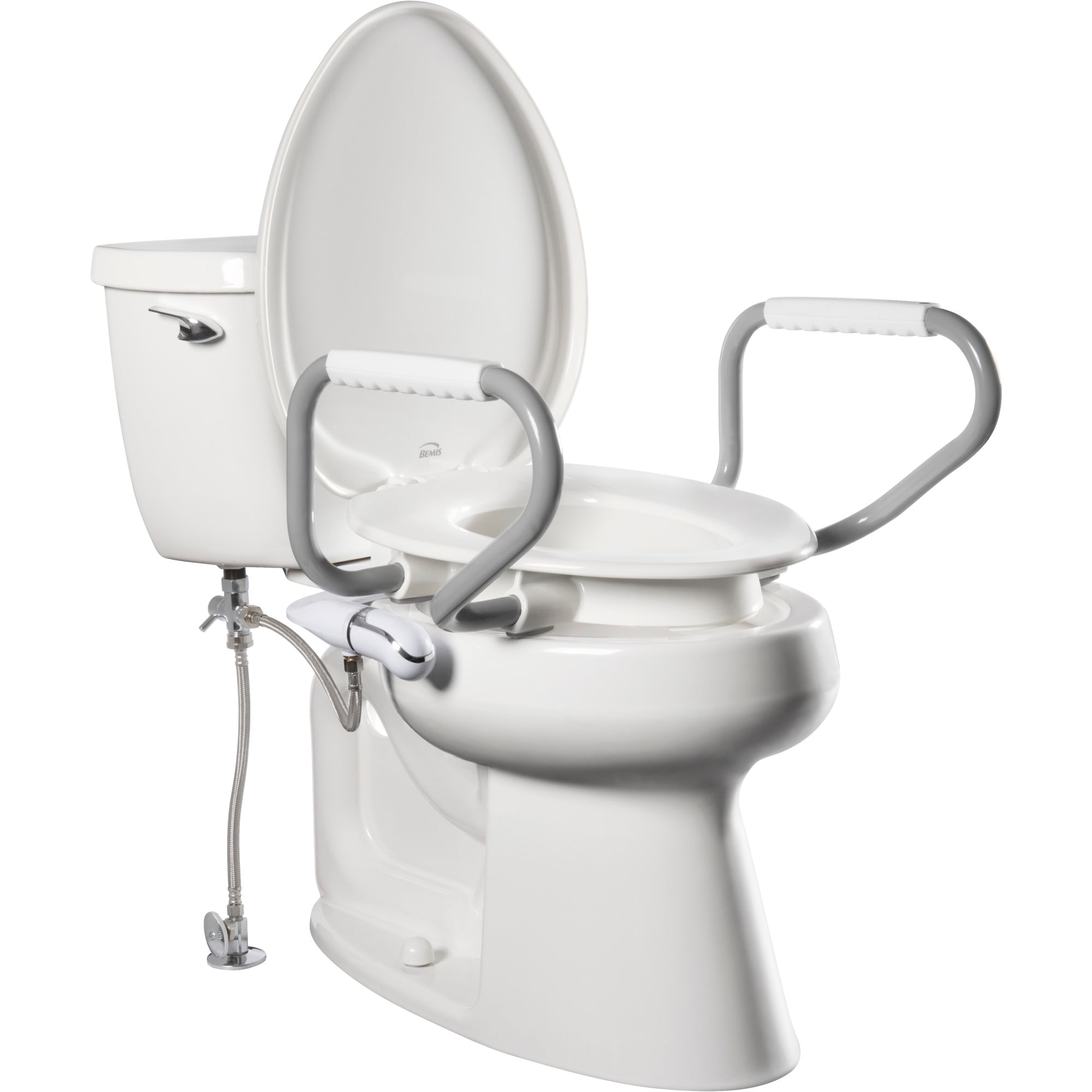 Asiento de bidet alargado de plástico blanco de Bemis E85320H20 ARM