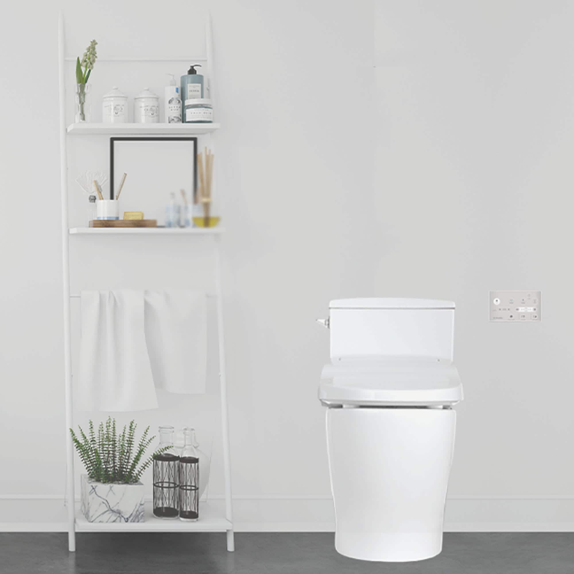 Asiento de Inodoro Bidet Elongado de Plástico Blanco con Cierre Suave y Asiento Térmico HLB-4000ER