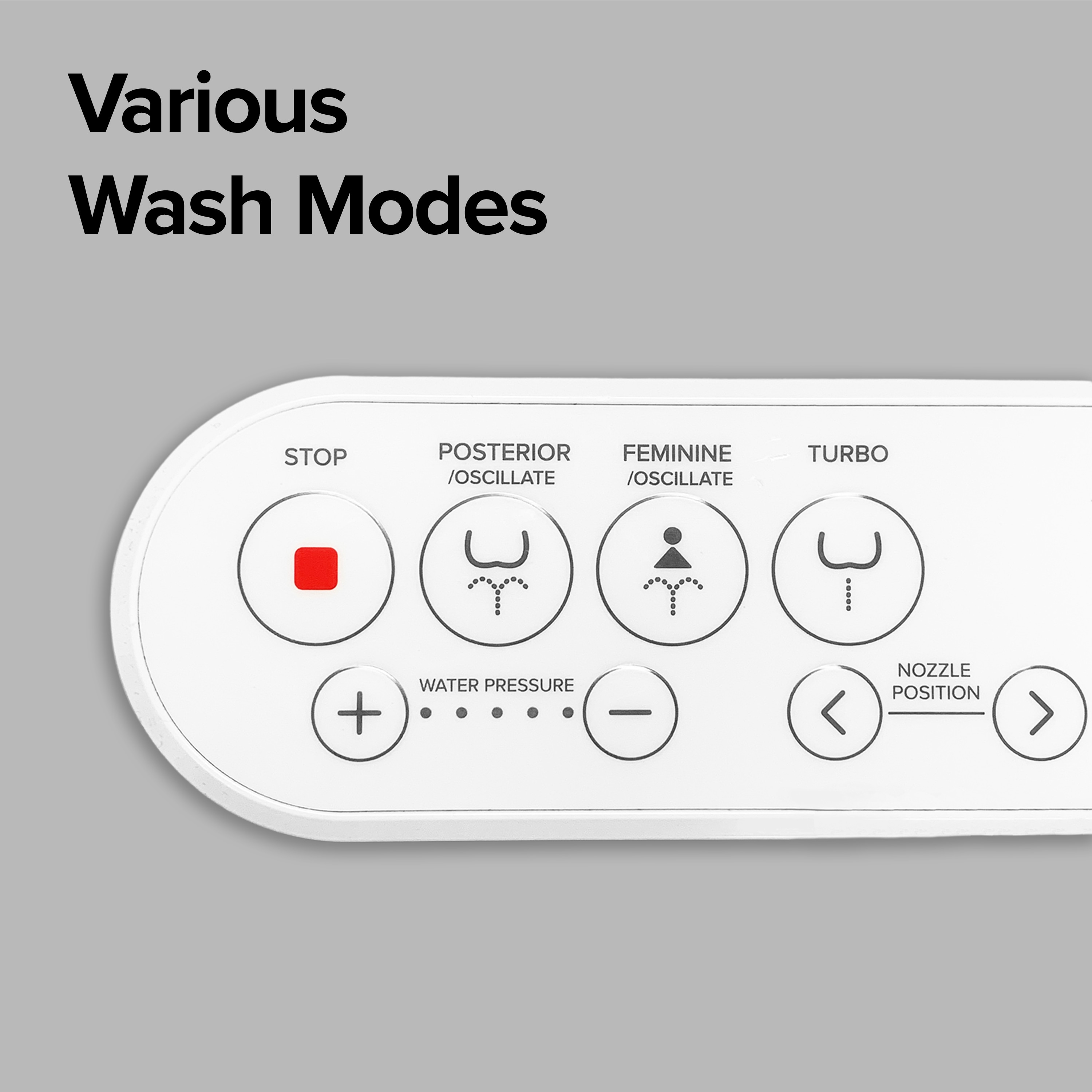 Asiento de inodoro tipo bidet caliente de cierre suave alargado de plástico blanco SmartBidet SB-100C