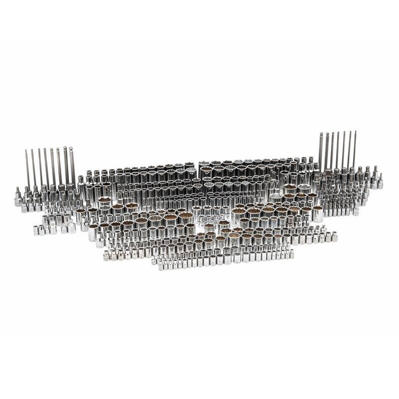 Juego de herramientas maestras para mecánicos Husky de 1/4, 3/8 y 1/2 pulgadas (922 piezas) - H922MTSPO